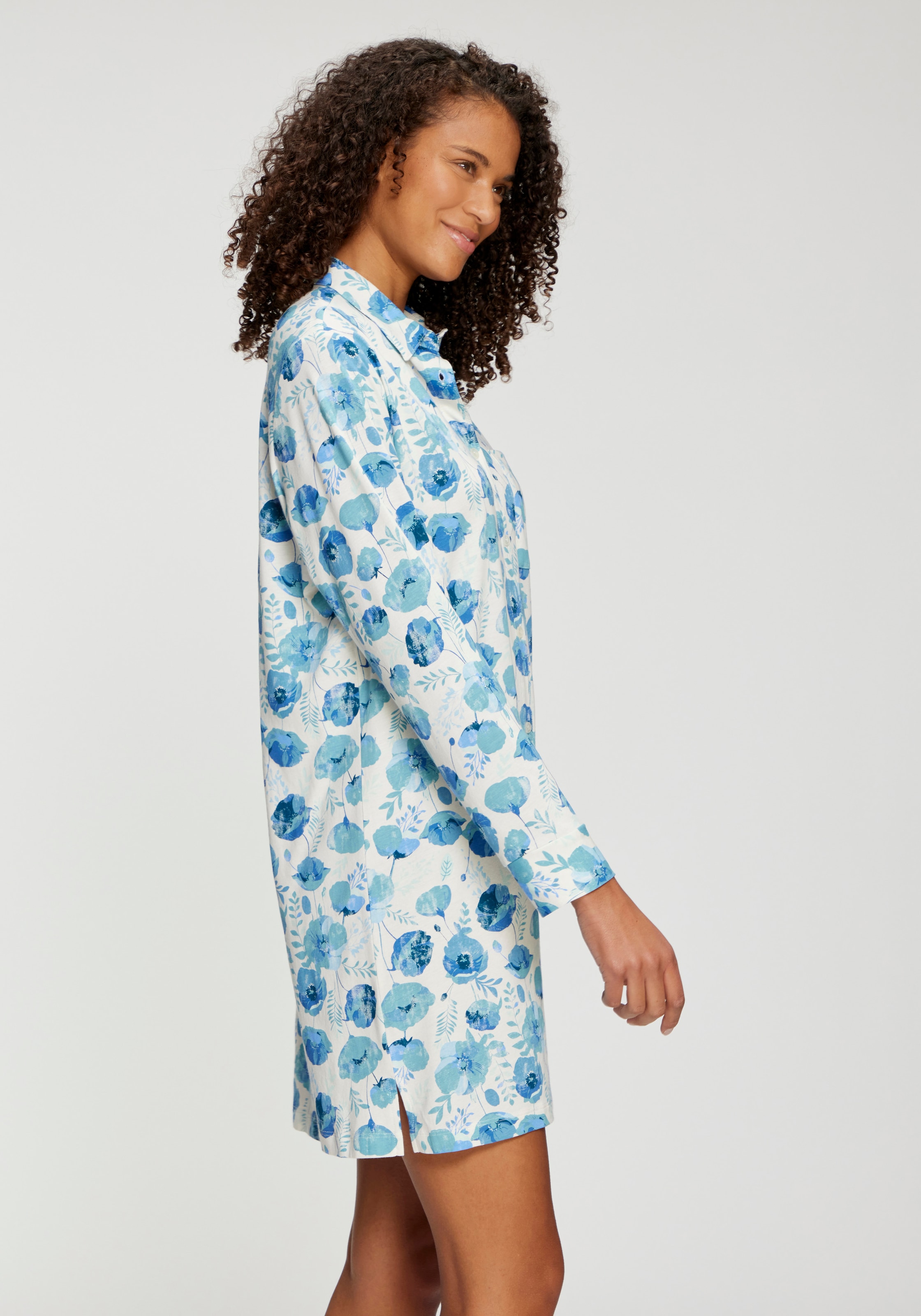 Vivance Dreams by Lascana Chemise de nuit 1 tlg. Poche poitrine avec patte de boutonnage continue
