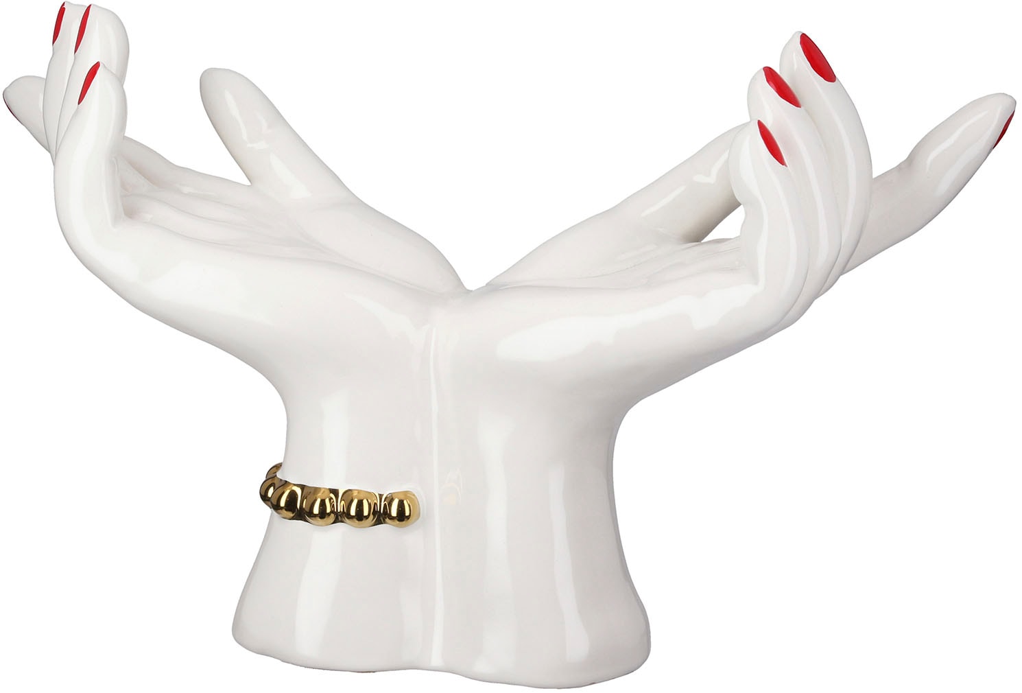 GILDE Objet décoratif »Dekoobjekt Hand Hands weiss H. 22 cm«