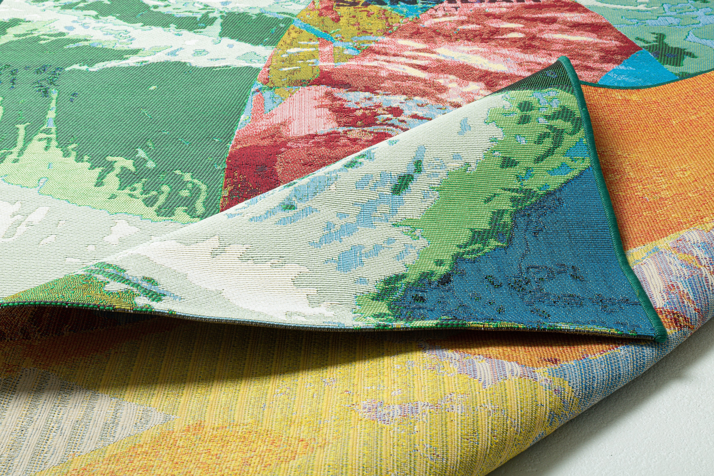 Sansibar Tapis »Rantum Beach SA-024« Rectangulaire 5 mm Höhe Tissu plat, design moderne, motif planche de surf, adapté intérieur & extérieur