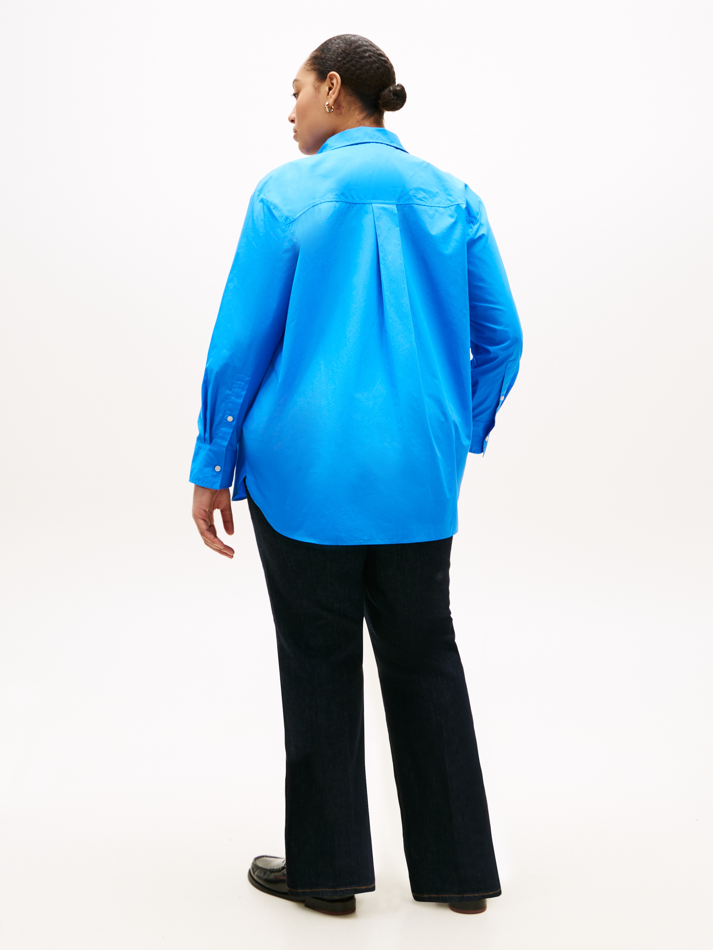 Tommy Hilfiger Curve Hemdbluse »CRV COTTON EASY SHIRT« in grossen Grössen, Baumwolle