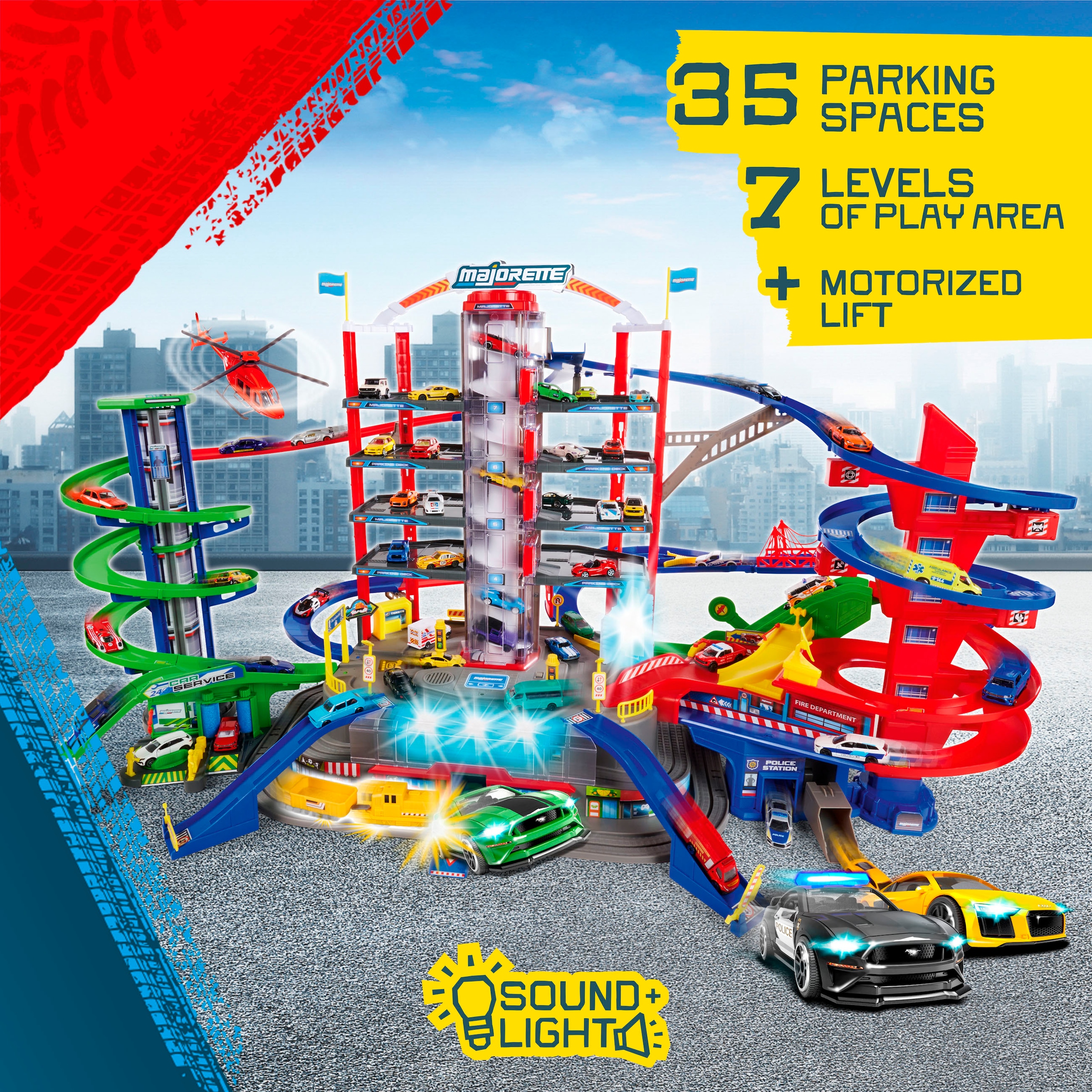 majORETTE Parc de jeux »City Garage« mit Licht und Sound