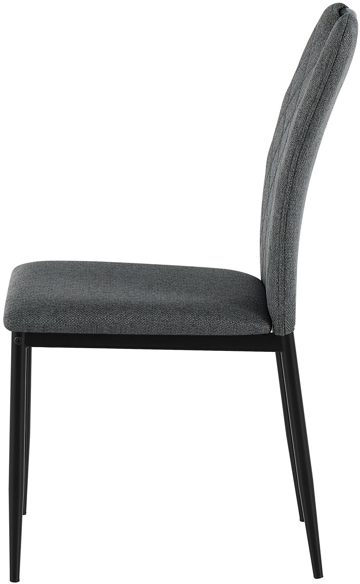 GOODproduct Chaise de salle à manger »Rom« (Ensemble) 2 cuisbequemer Stuhl mit hochwertigem Stoffbezug und Griff im Rücken