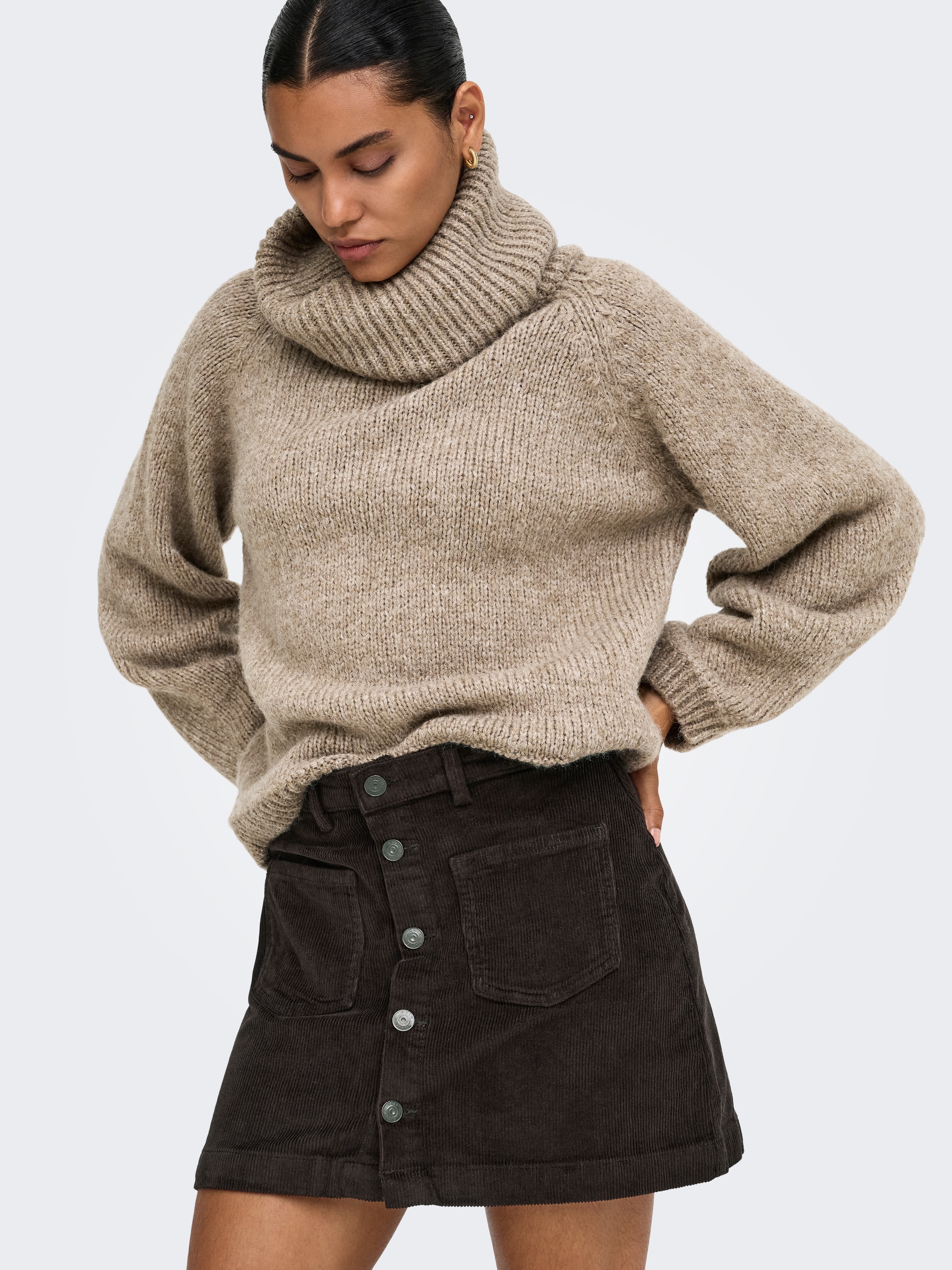 ONLY Jupe en velours »ONLAMAZING HW CORD SKIRT« mélange de coton