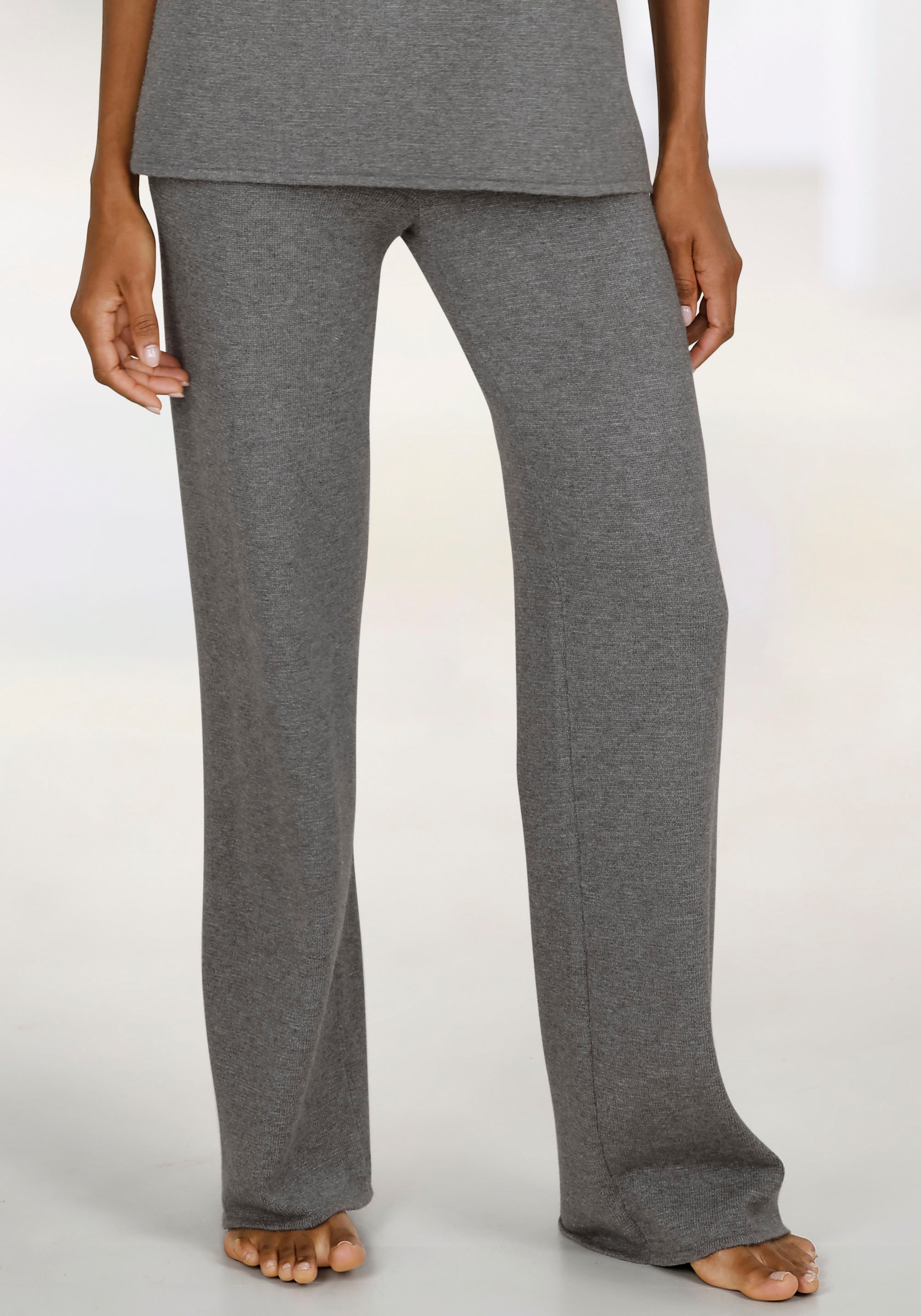 LASCANA Pantalon en tricot  lässig aus hochwertigem Strick, Loungewear
