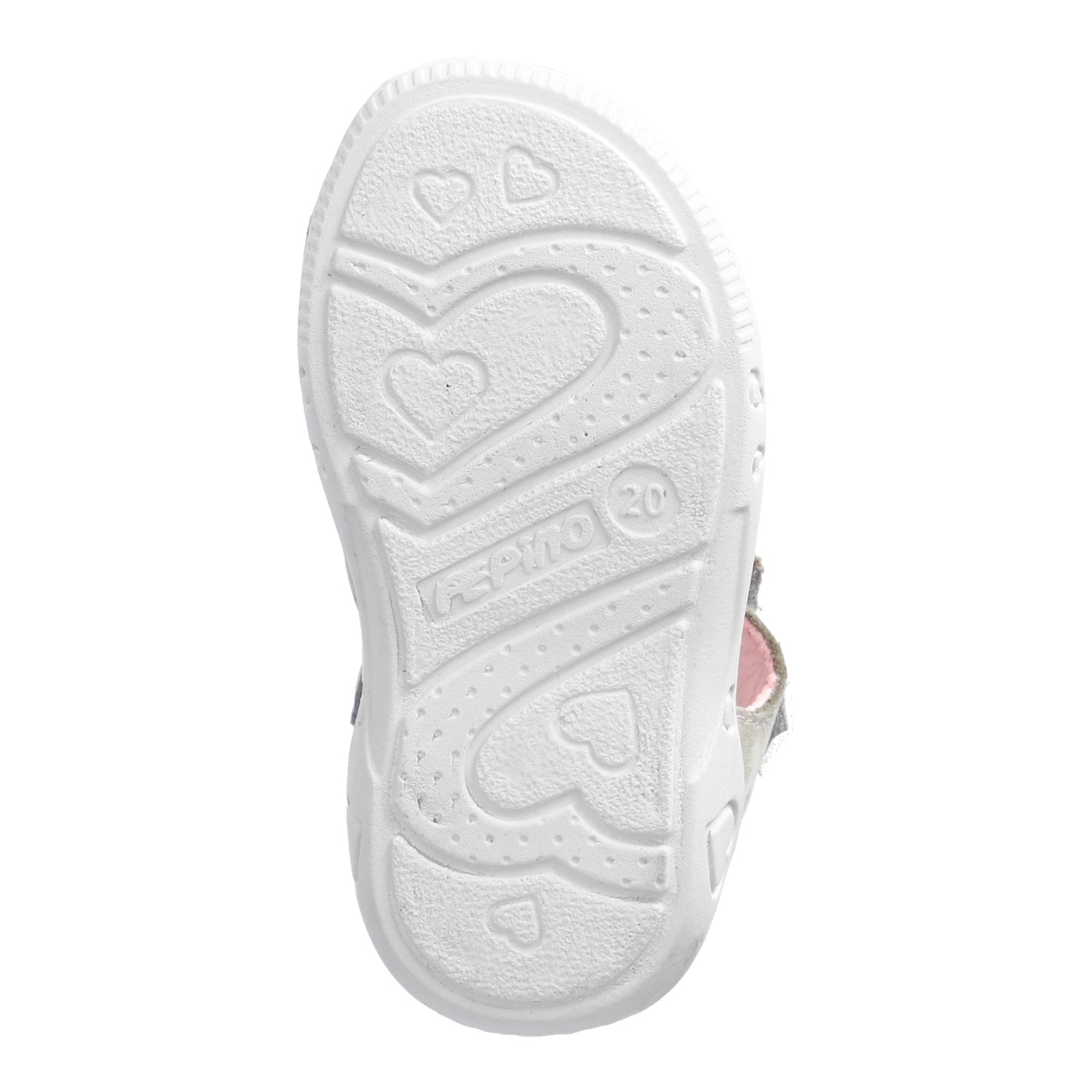PEPINO by RICOSTA Lauflernschuh »Mimi WMS: mittel«  Sandalette mit Klett und Stickerei, Grössenschablone zum Download