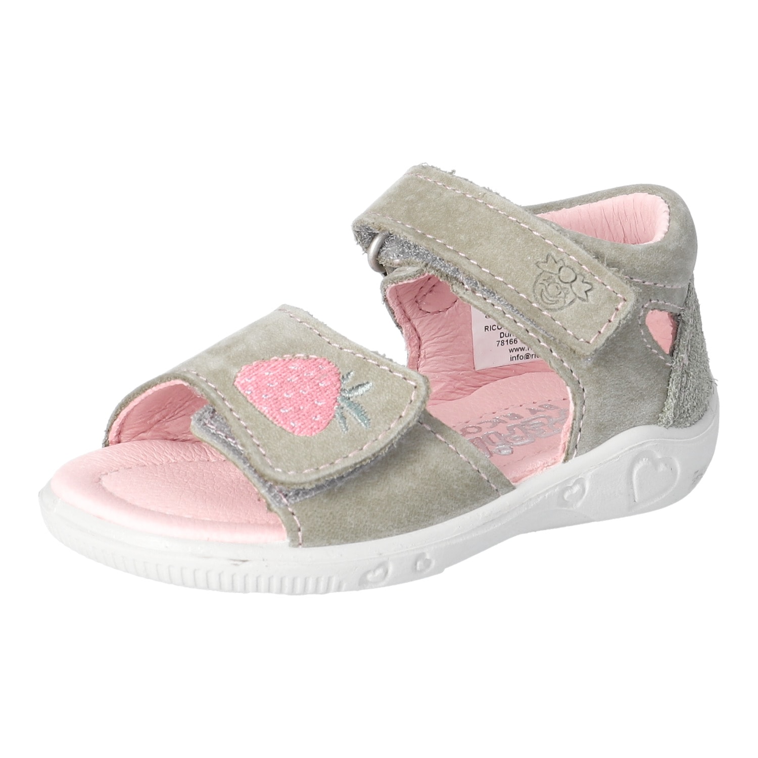 PEPINO by RICOSTA Lauflernschuh »Mimi WMS: mittel«  Sandalette mit Klett und Stickerei, Grössenschablone zum Download