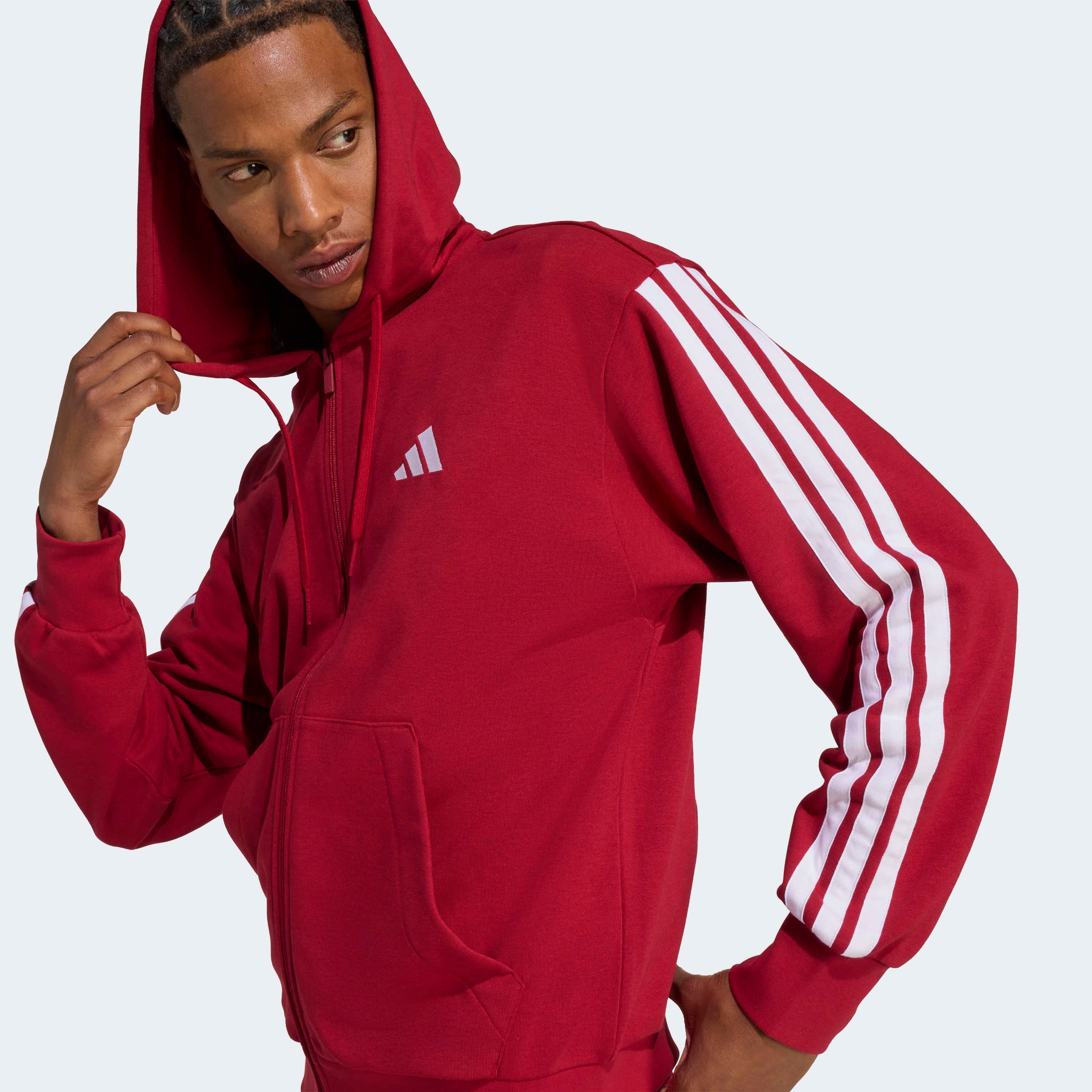 adidas Sportswear Sweat à capuche »ESSENTIALS 3-STREIFEN FRENCH TERRY«
