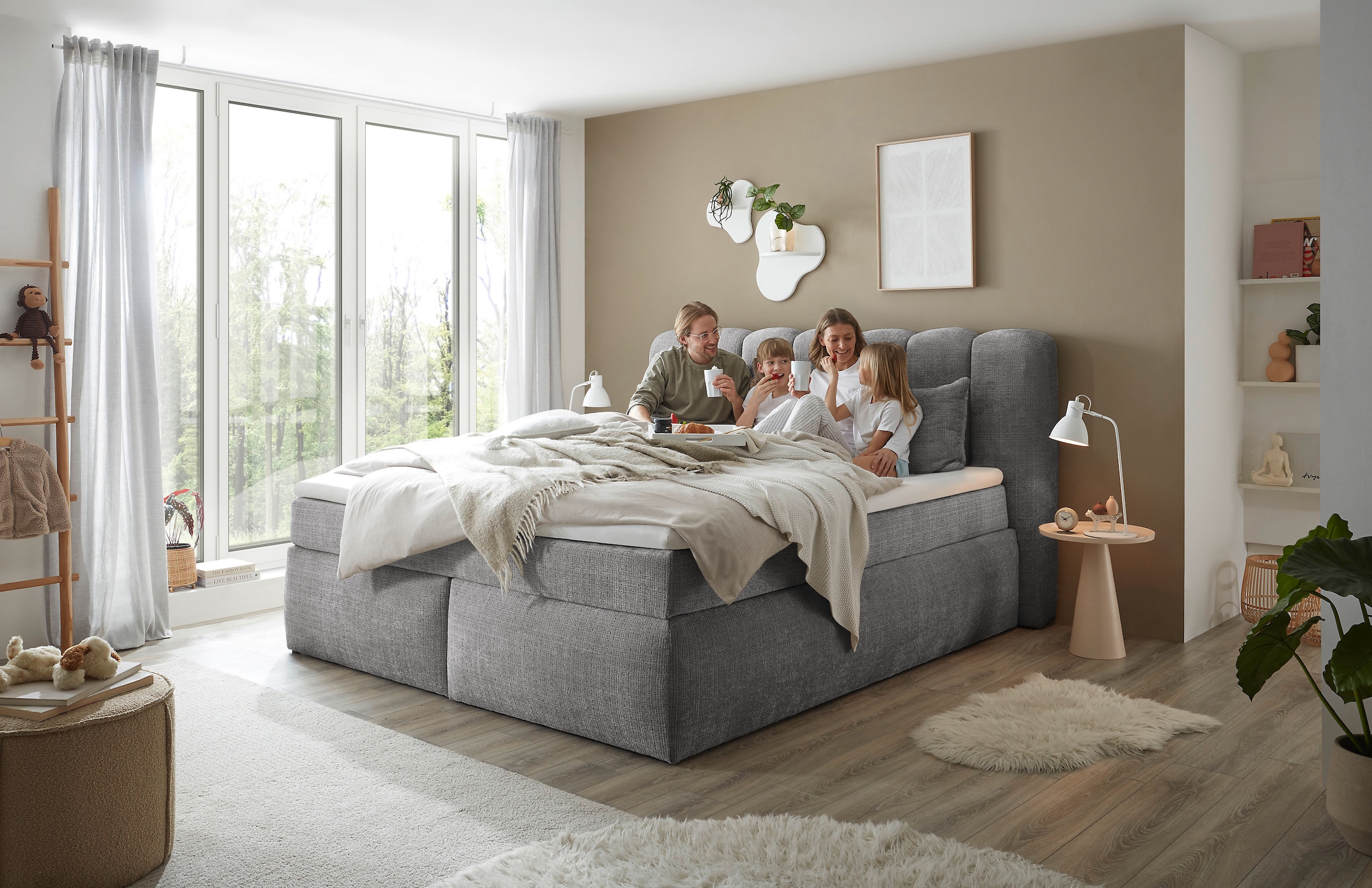 ED EXCITING DESIGN Boxspringbett »Gibsons in der Grösse 200x220cm, Überlänge« erhältlich in verschiedenen Farben