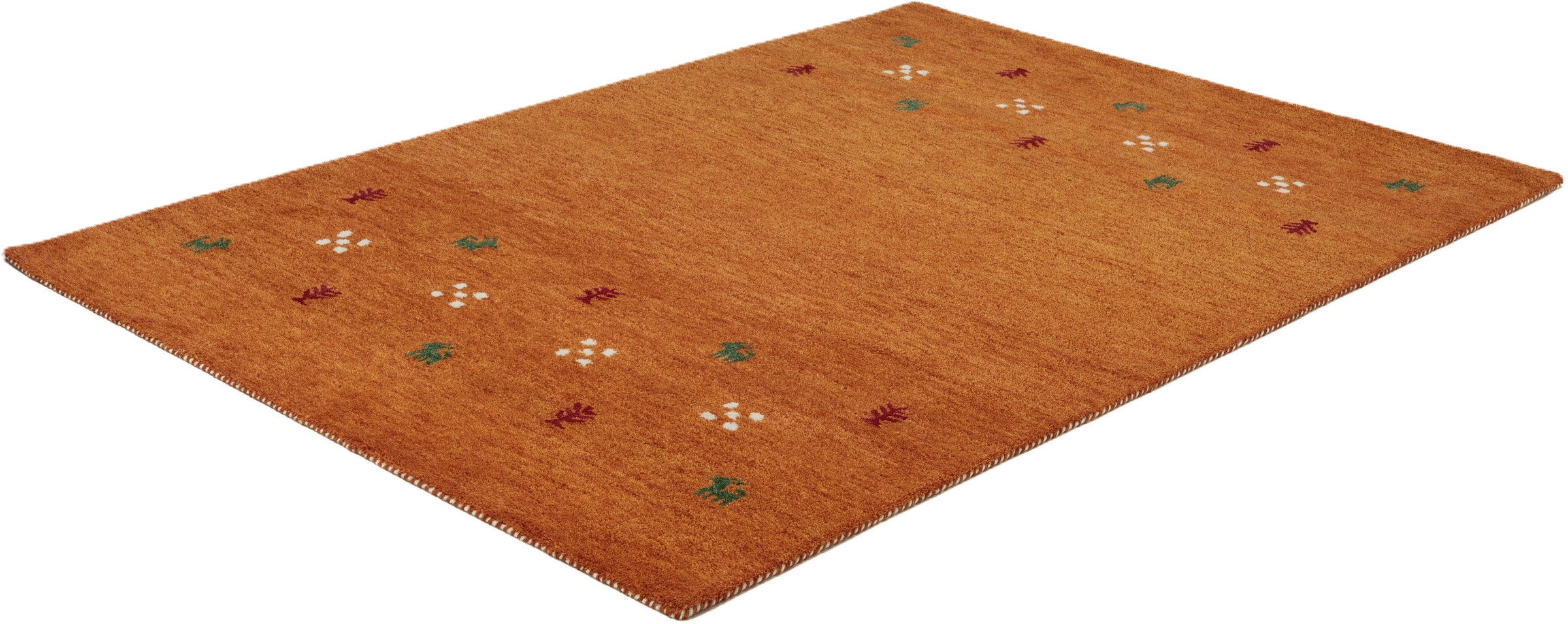 THEKO Wollteppich »Gabbeh Motiv, Handgefertigt, Teppich, Tiermotiv, reine Wolle« rechteckig 14 mm Höhe reine Wolle, Wohnzimmer, Schlafzimmer, Esszimmer