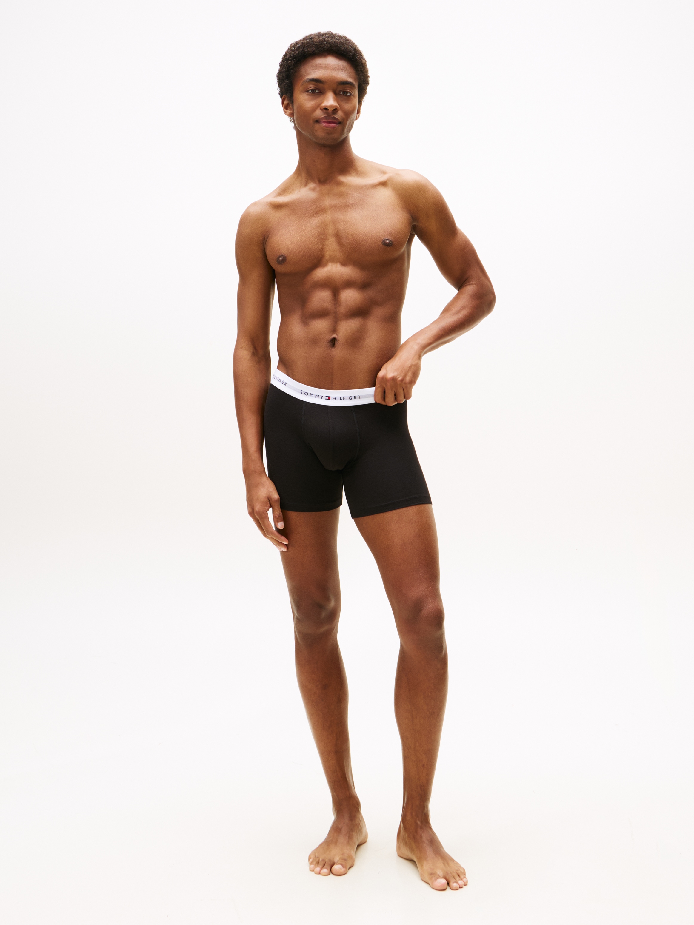 Tommy Hilfiger Underwear Boxer »3P BOXER BRIEF« Packung, 3er-Pack, 3 cuis mit längerem Bein und Tommy Hilfiger Logo-Elastikbund