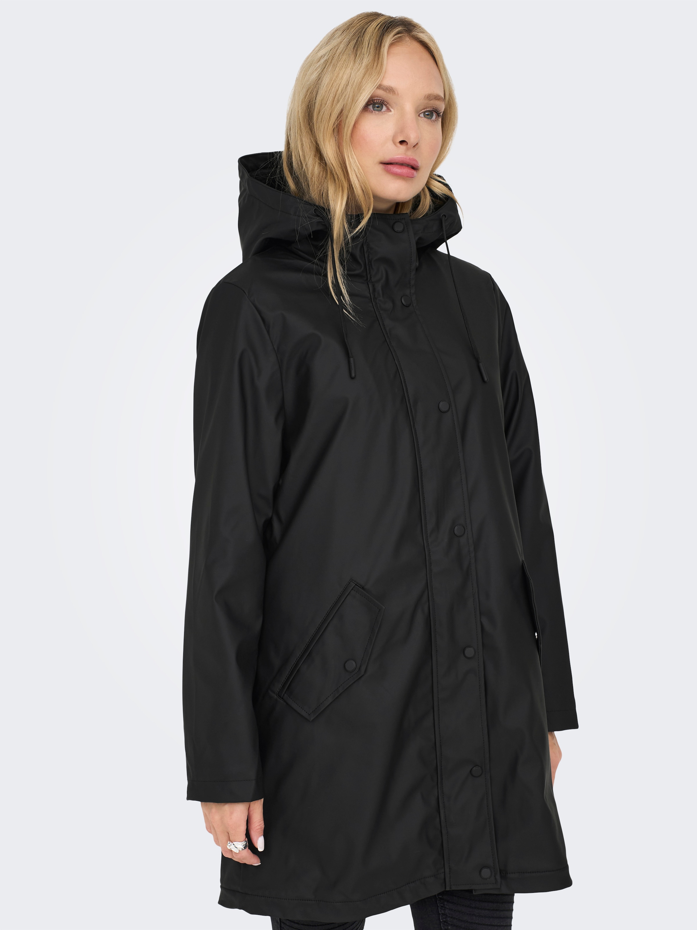 ONLY Manteau fonctionnel »ONLSALLY RAINCOAT OTW NOOS« mit Kapuze und Teddyplüschfutter