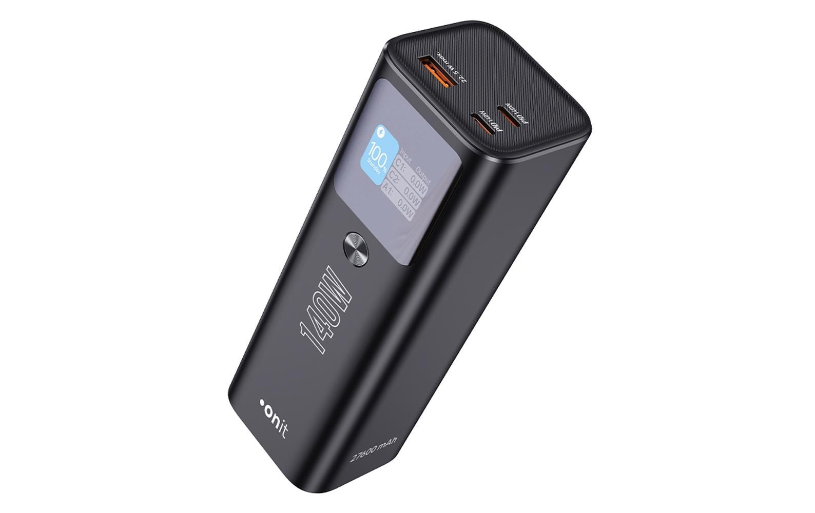 onit Powerbank »Pro Block 27600 mAh PD« 27.600 mAh Leistungsstarke Powerbank in kompaktem Design mit drei Ladeanschlüssen