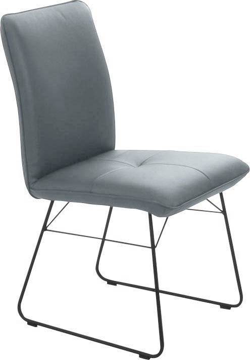K+W Komfort & Wohnen Chaise à patins () 1 cuisarmature en métal noir, poignée au dos, matelassage sur l'assise