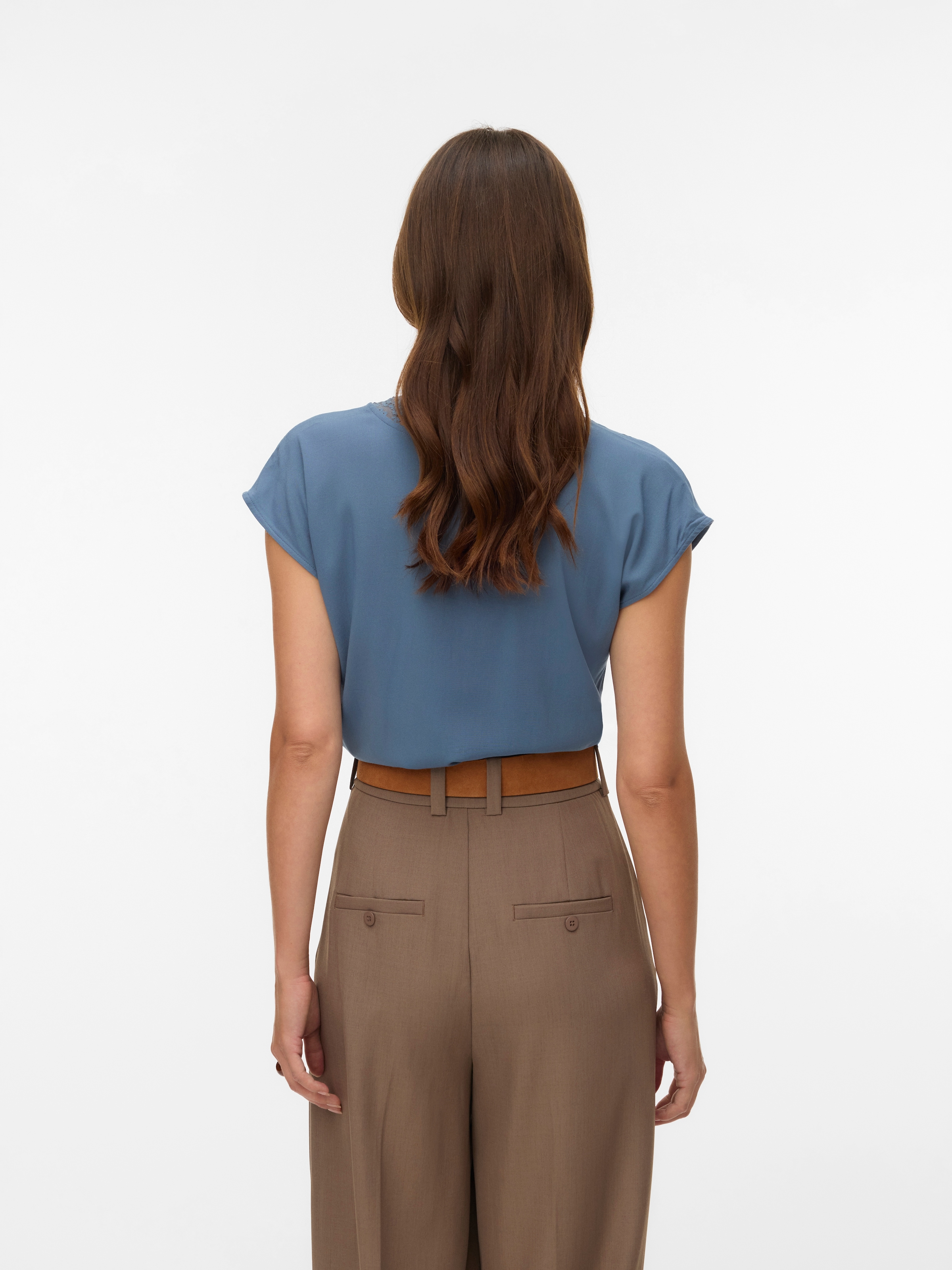 Vero Moda Top chemisier »VMBELLA SL LACE TOP WVN GA NOOS« Viskosemischung