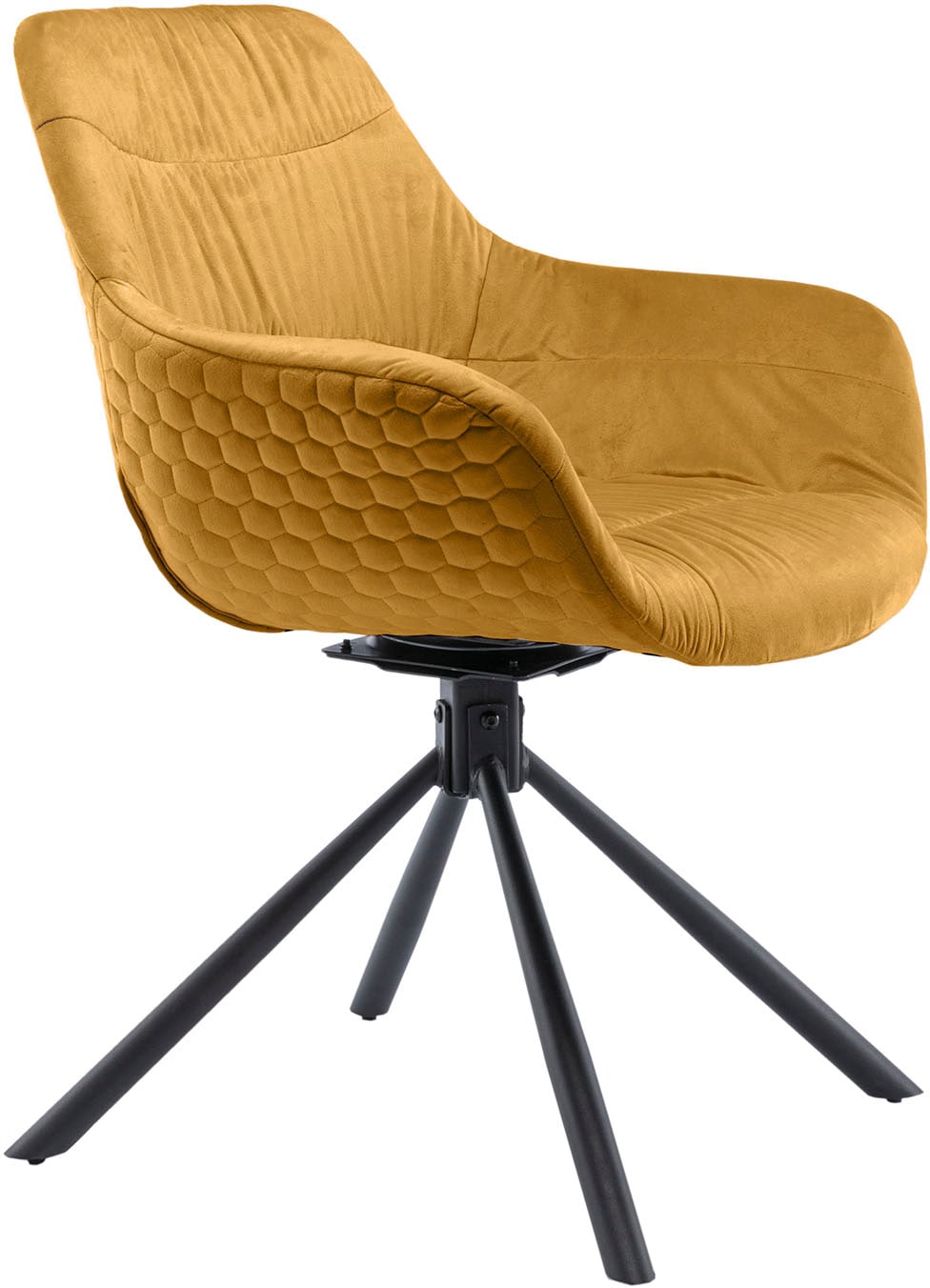 SalesFever Chaise de salle à manger »Rimini Armlehnstuhl: Sitzkomfort fürs Esszimmer« () 1 cuisEsszimmersessel, Rückseite mit Wabensteppung,360° Drehfunktion