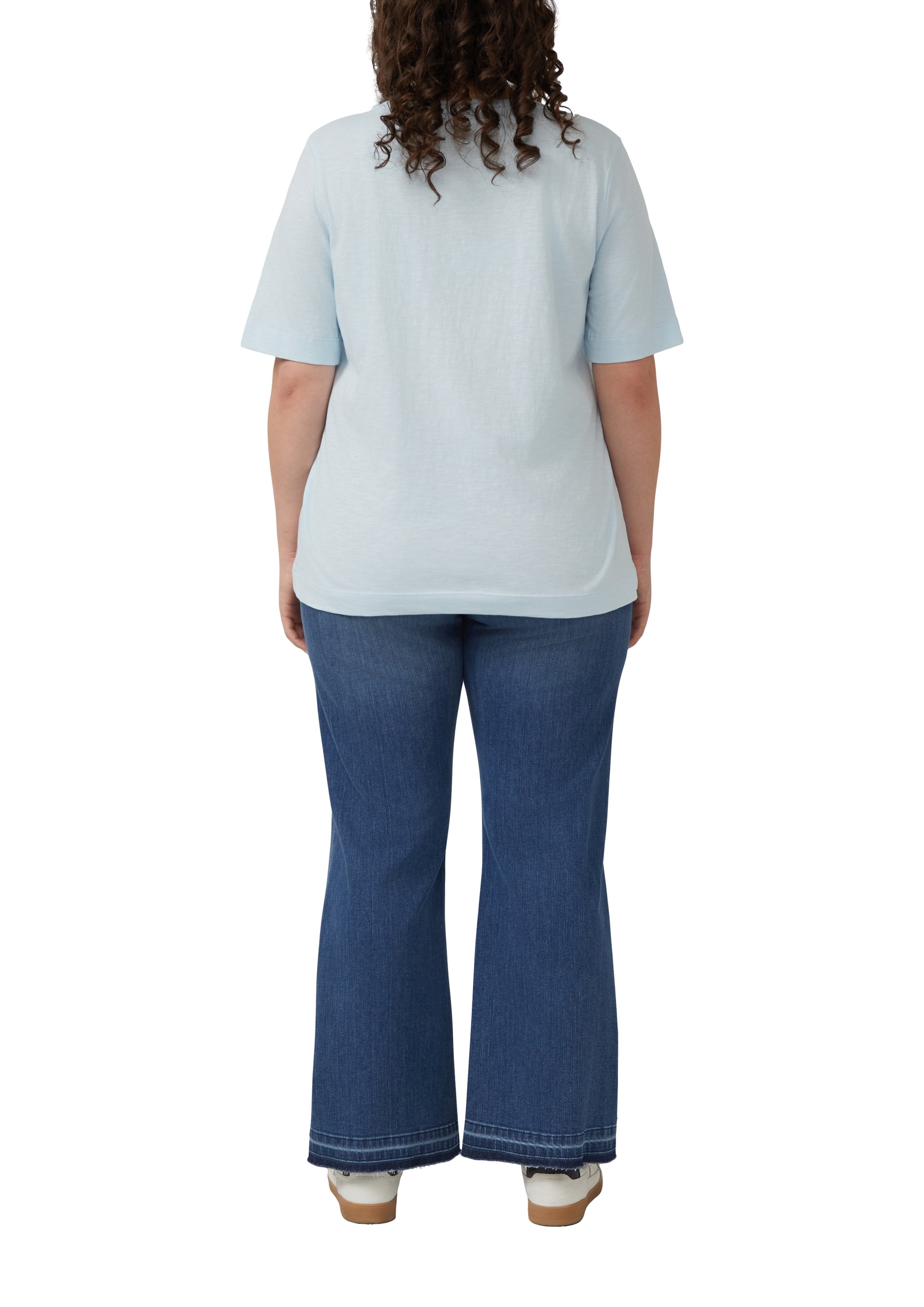 s.Oliver CURVE T-shirt en V T-shirt d'été en coton pur/grandes tailles