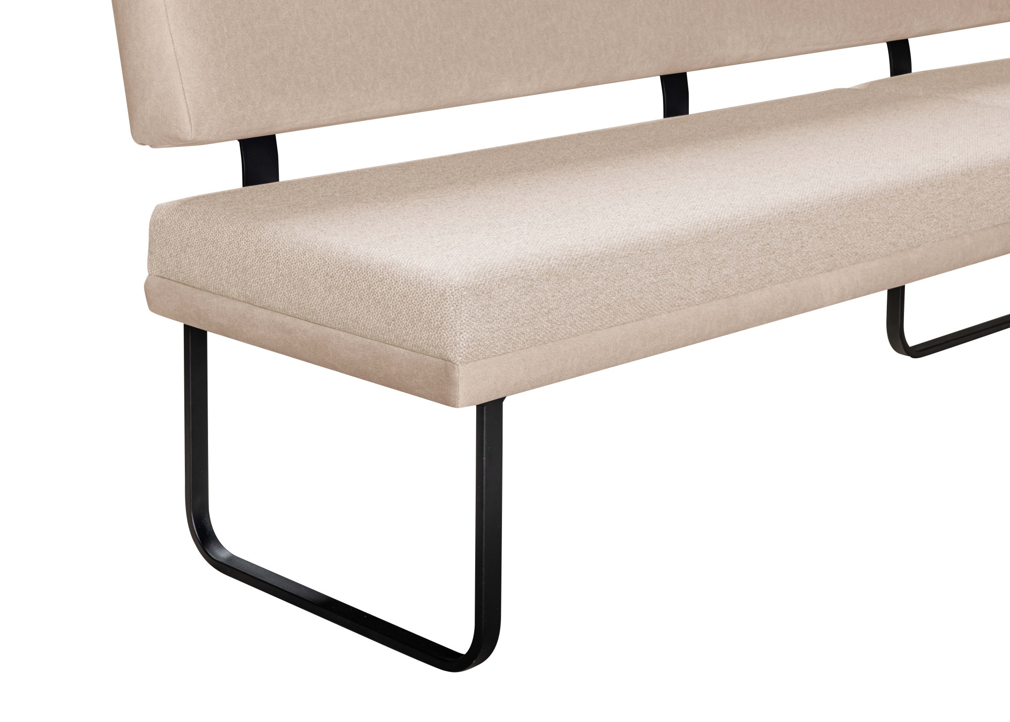 GOODproduct Ensemble de bancs d'angle »Gabi Essecke, Sitzgruppe, Eckbankgruppe, Küchenbankgruppe« Set, 4tlg, 4 pièces tlg. Gestell aus matt-schwarzem Flachmetall, stabil, 2-Stoff-Design