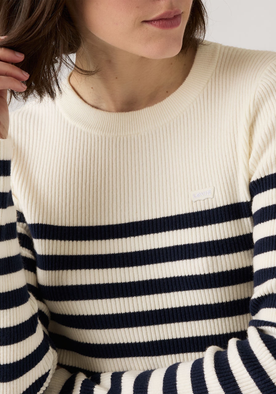 Levi's® Pull à col rond »RIB CREW SWEATER« Geripptes Strickmuster
