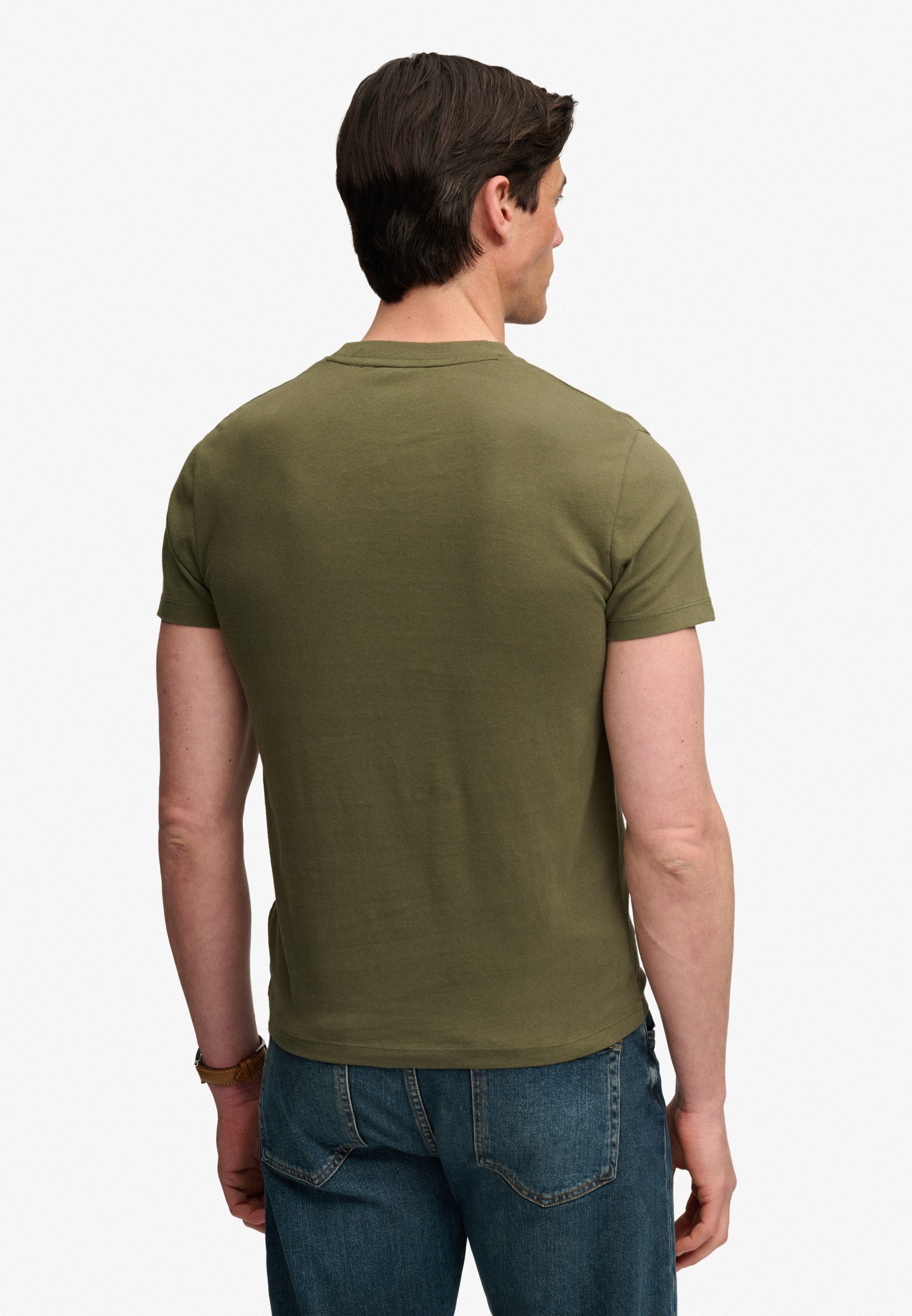 Superdry Shirt à col rond »ESSENTIAL SDCO LOGO EMB TEE« coton, coupe régulière