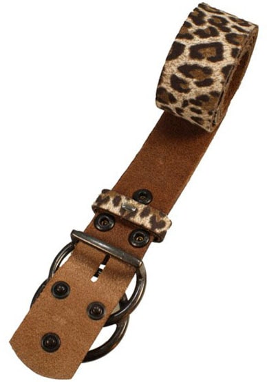 Rettungsring Gürtel Ceinture en cuir mit austauschbarer Schliesse »2 Kreise Schwarz«, 4cm