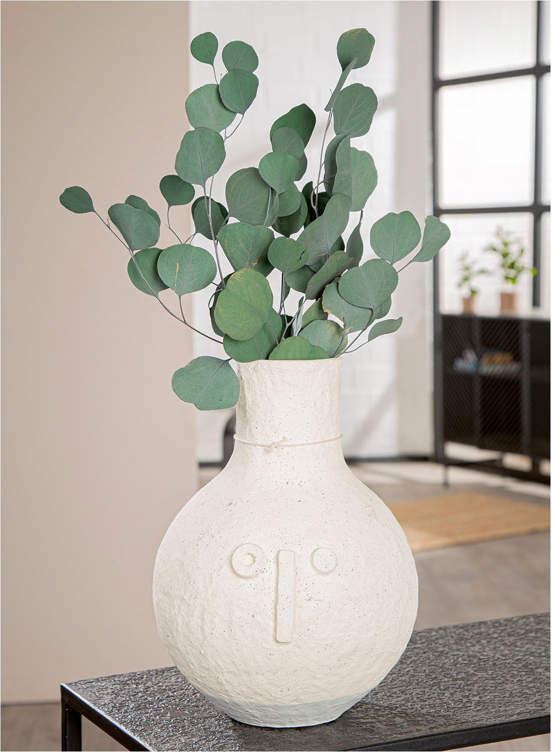 Casablanca by Gilde Tischvase »Vase bauchig Belém creme H. 31 cm«