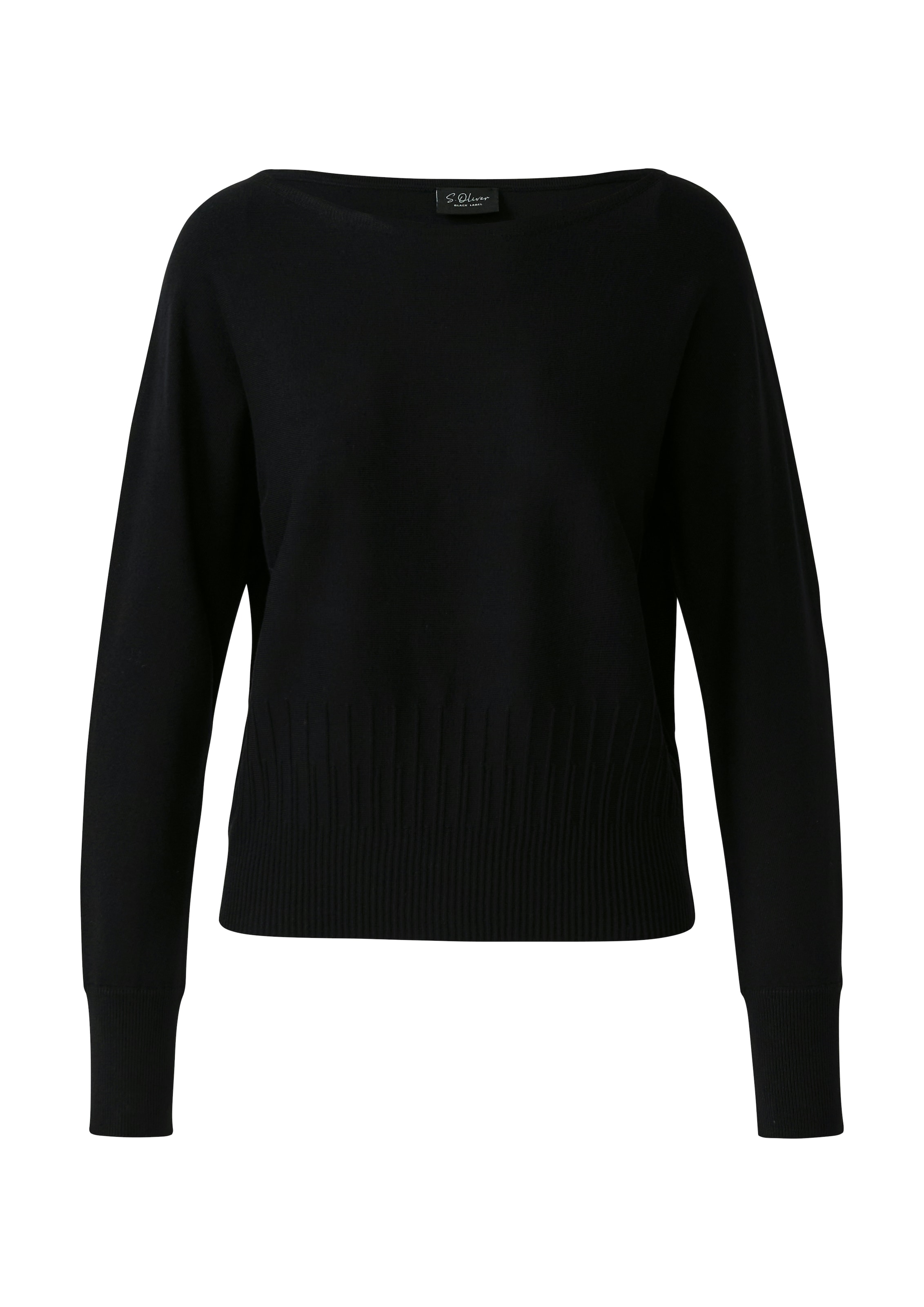 s.Oliver BLACK LABEL Strickpullover mit Fledermausärmeln