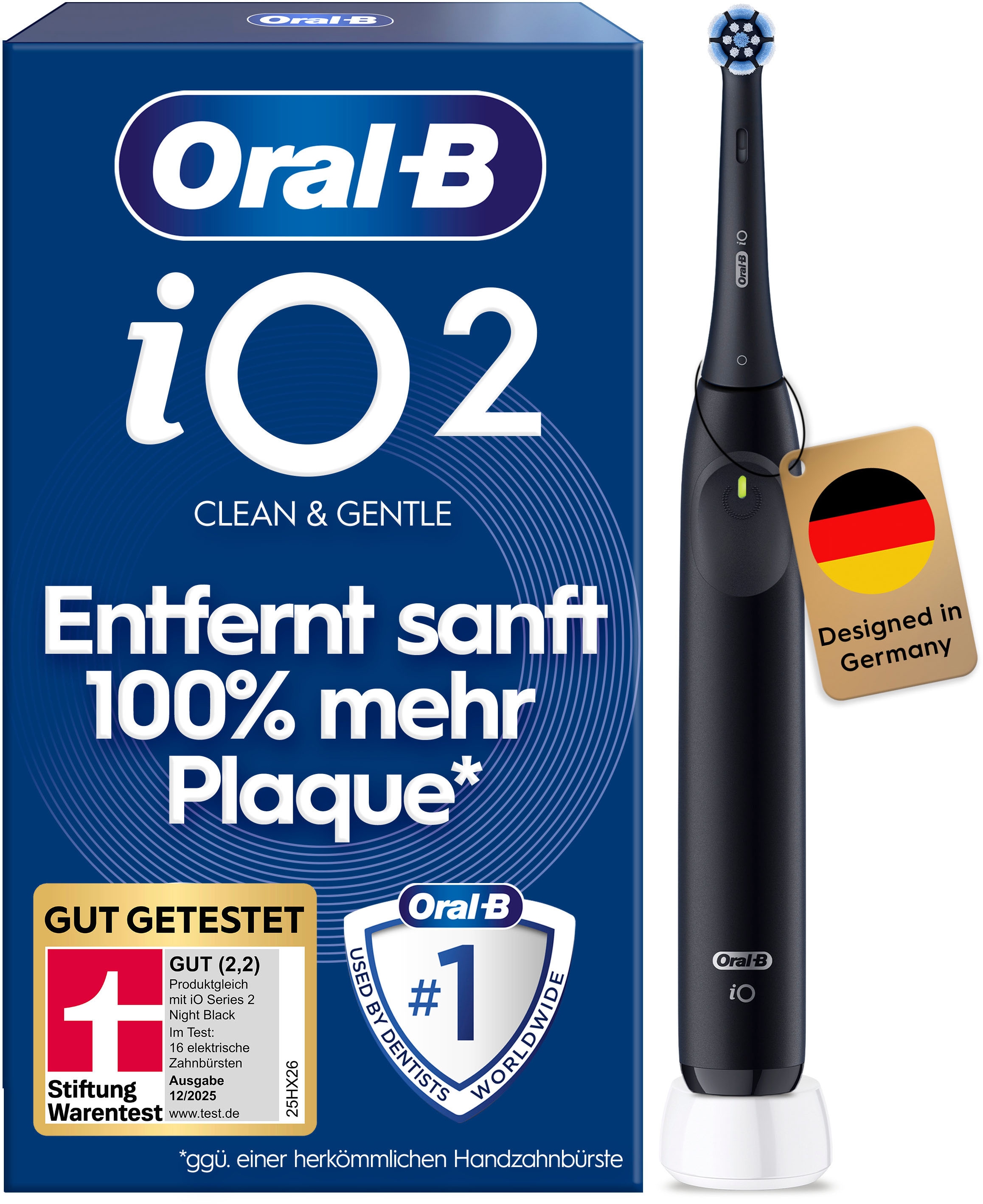 Oral-B Brosse à dents électrique »Oral-B iO Series 2« 1 cuis Aufsteckbürsten pour un nettoyage doux