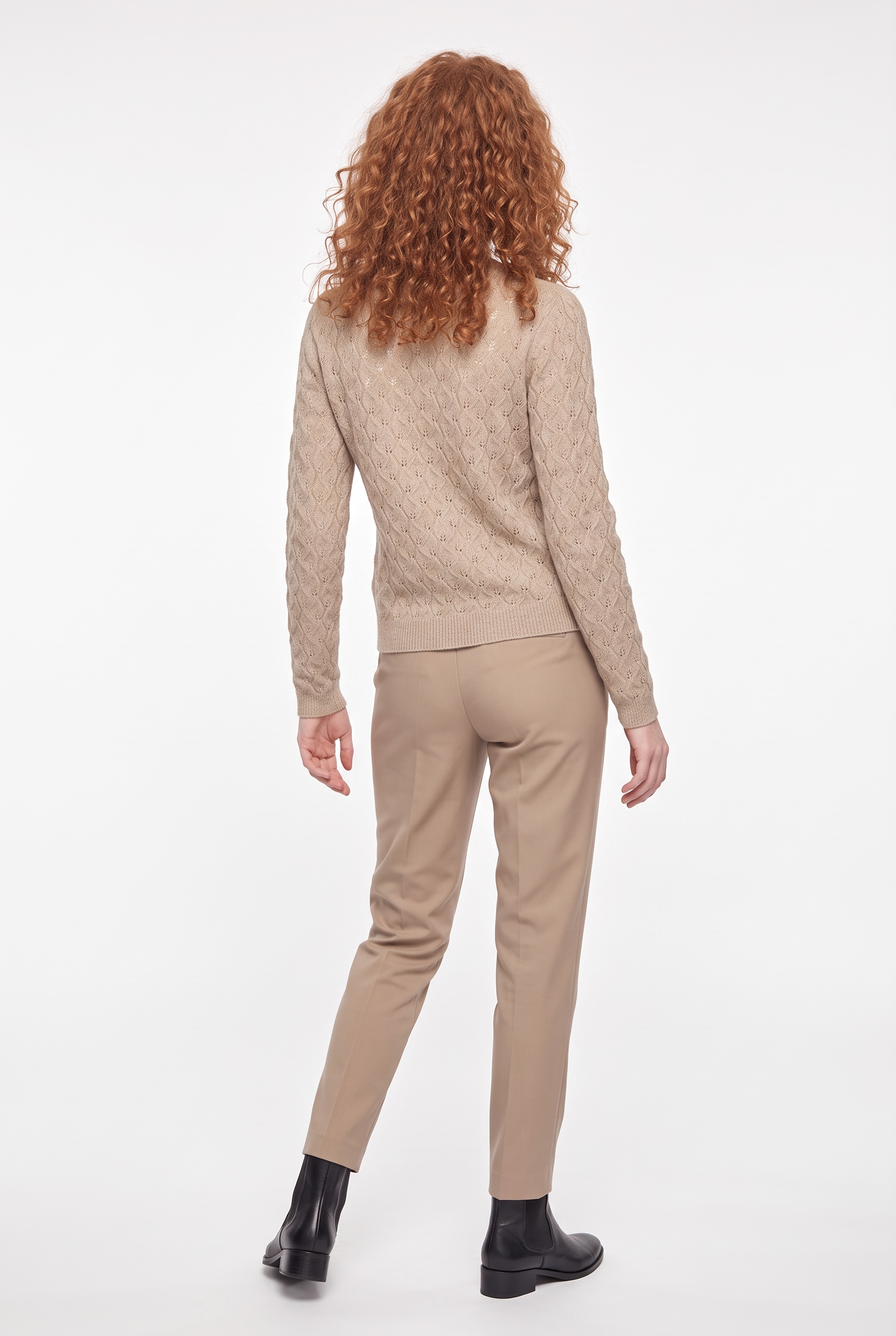 pieces Pull à col rond »PCLELOU LS O-NECK KNIT  NOOS BC« mélange de matériaux