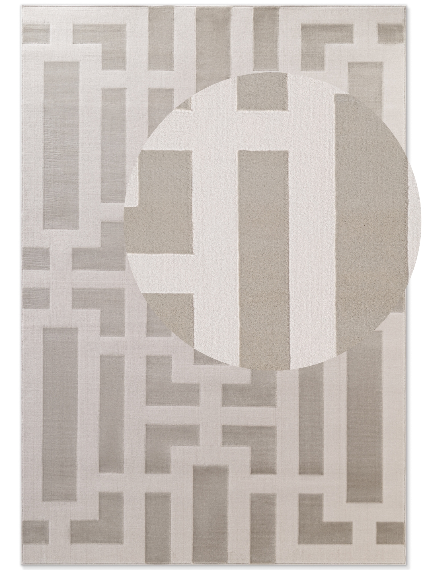 ELLE DECORATION Tapis design »Onyx« Rectangulaire 9 mm Höhe salon, chambre, coureur, effet haut-bas, couloir, brillant