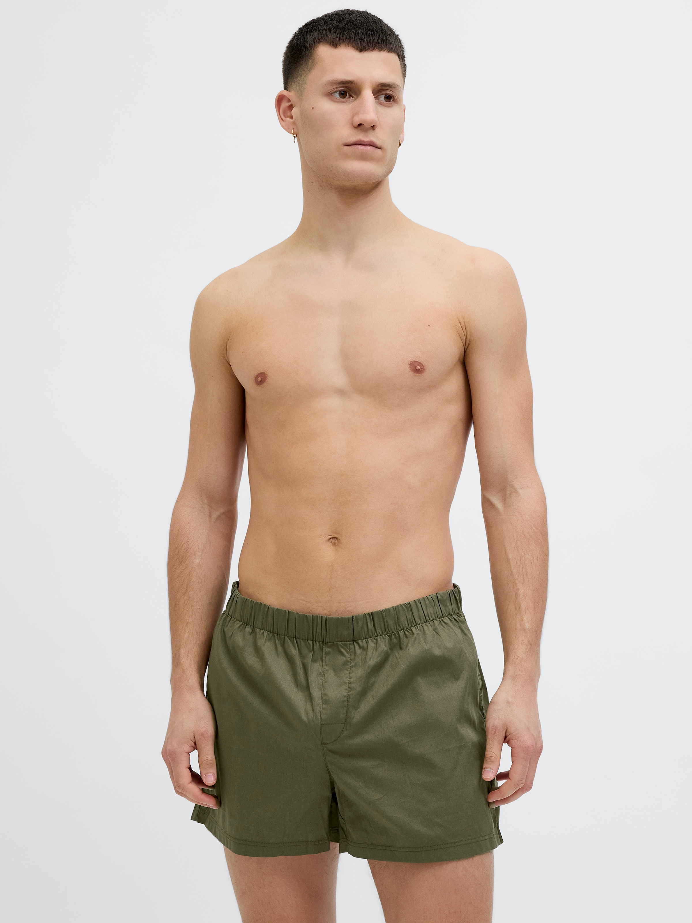 Jack & Jones Boxers »JACMILANO WOVEN BOXERS 3 PACK NOOS« Packung, 3 cuis Baumwolle, elastisches Bündchen