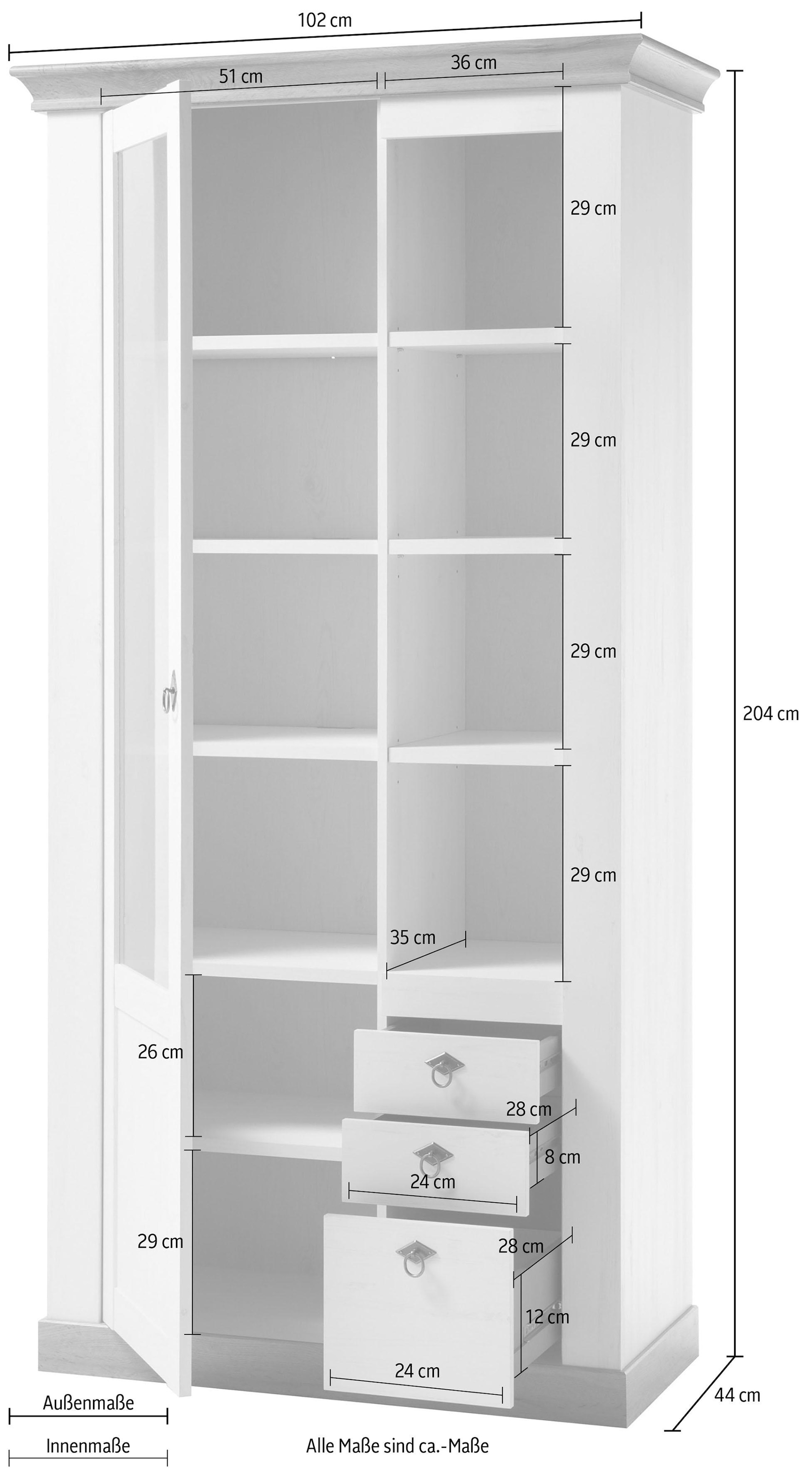 Home affaire Vitrines »Cremona« Höhe 204 cm