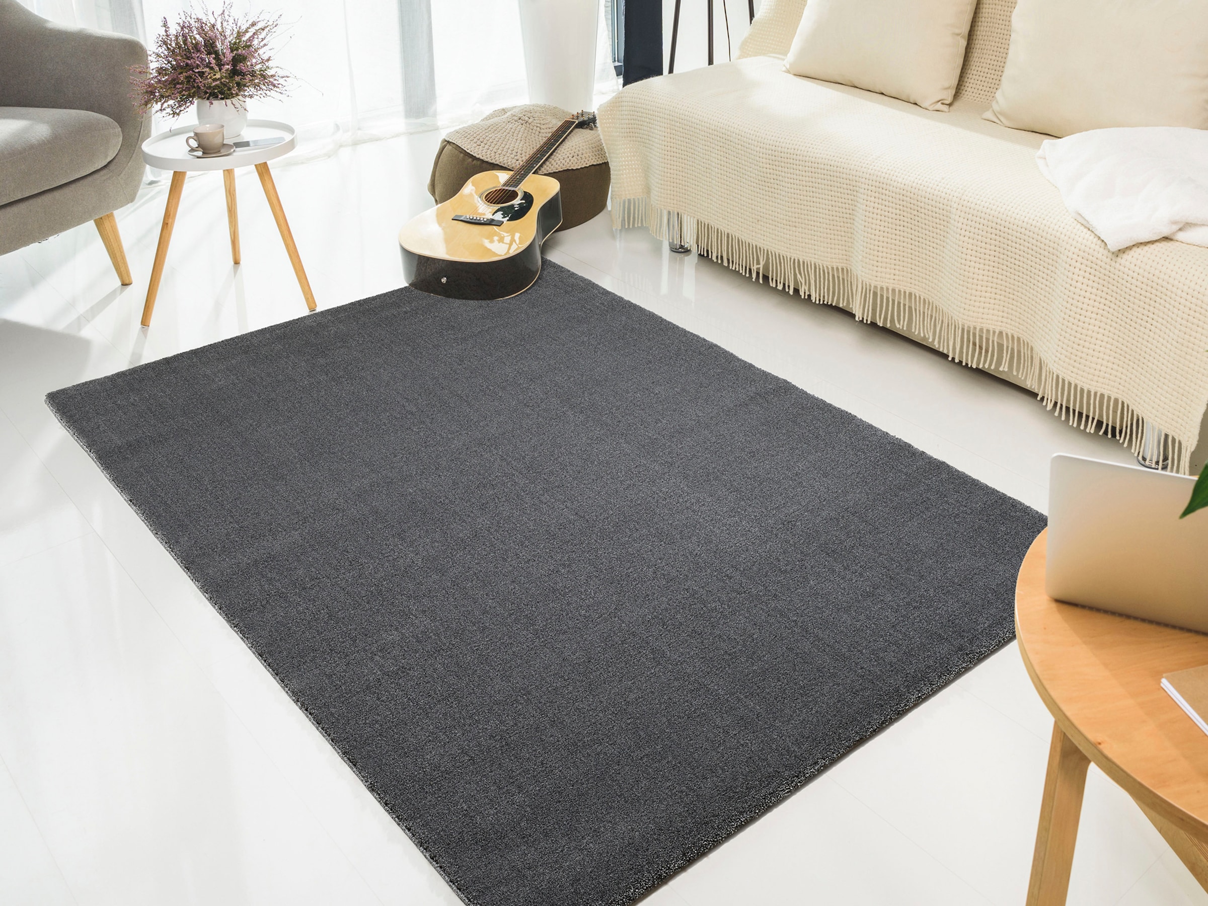 OCI DIE TEPPICHMARKE Tapis »MELIRA« Rectangulaire 13 mm Höhe robuster strapazierfähiger dichter Kurzflor, Wohnzimmer