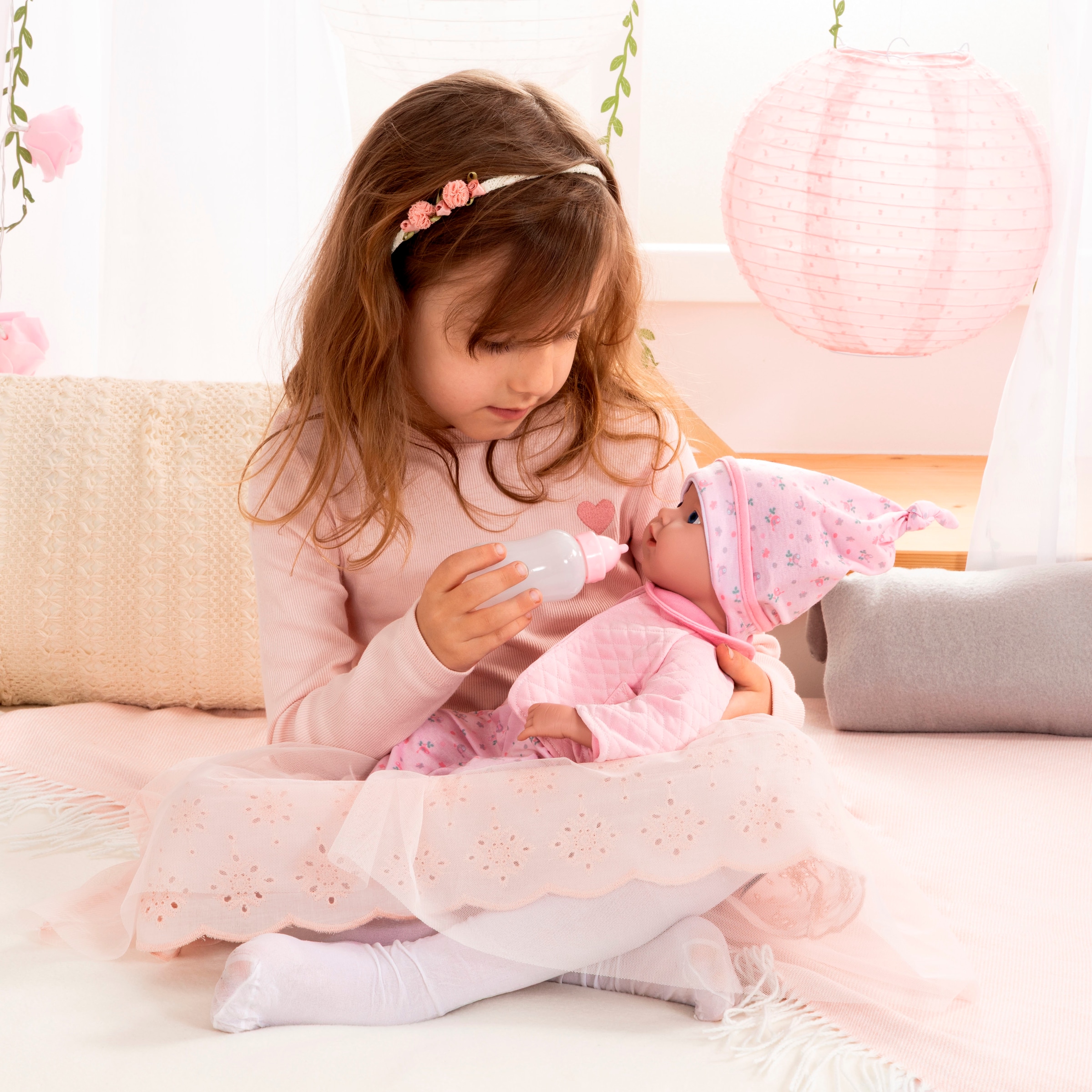 Bayer Babypuppe »Reborn Baby, 38 cm rosa«