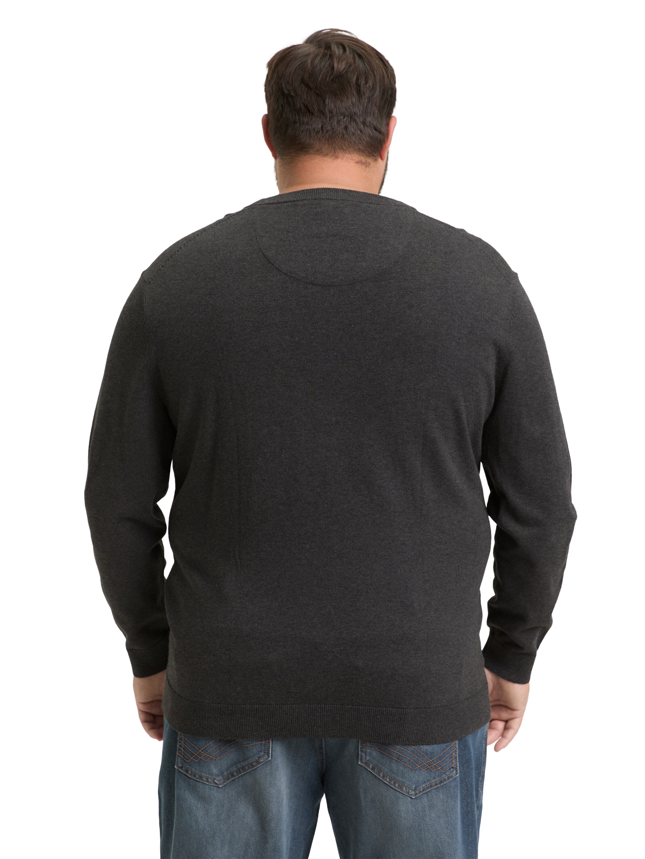 TOM TAILOR PLUS Pull en tricot avec broderie logo / grandes tailles