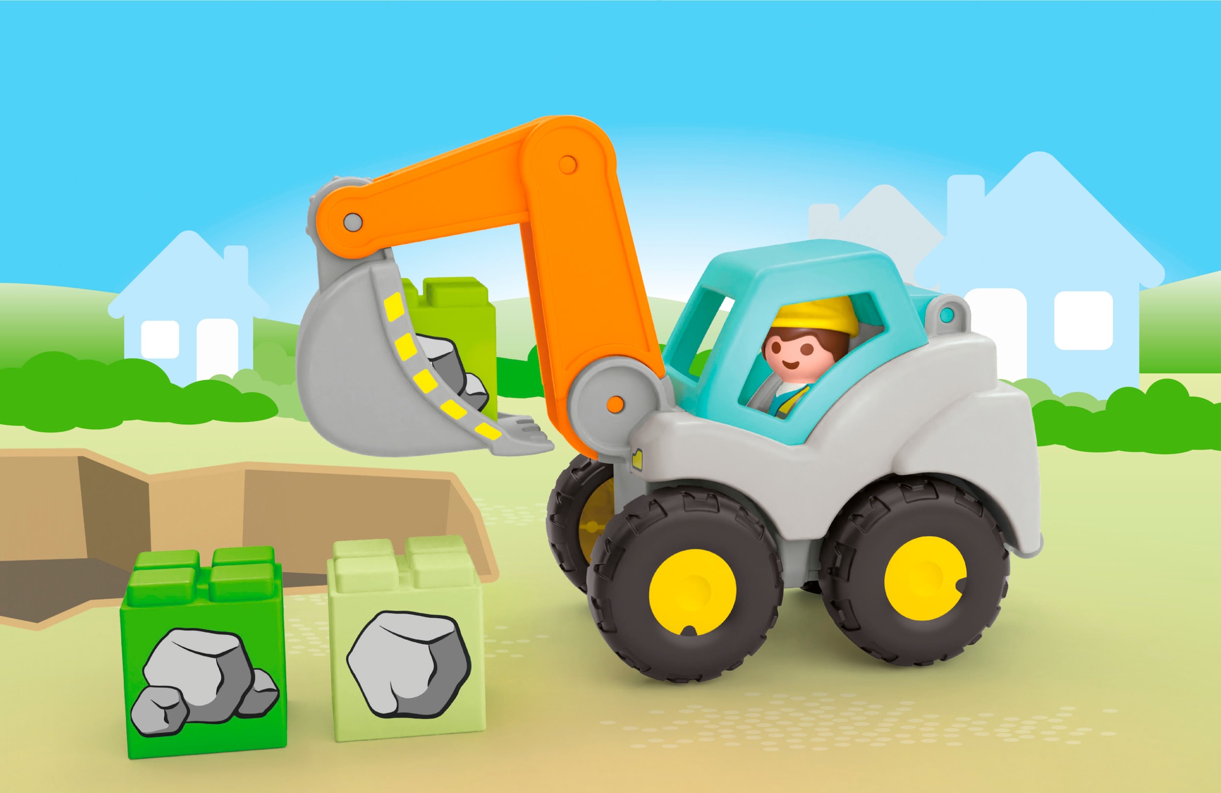 Playmobil® Jeu de construction »Schaufelbagger (71684), JUNIOR« Made in Europe