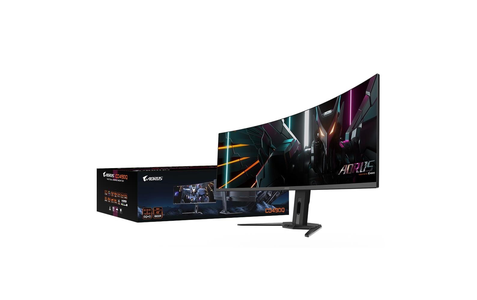 Gigabyte Curved-Gaming-Monitor »Aorus CO49DQ« 124,46 cm/49 ″  5120 x 1440 px 0,03 Reaktionszeit 144 Hz