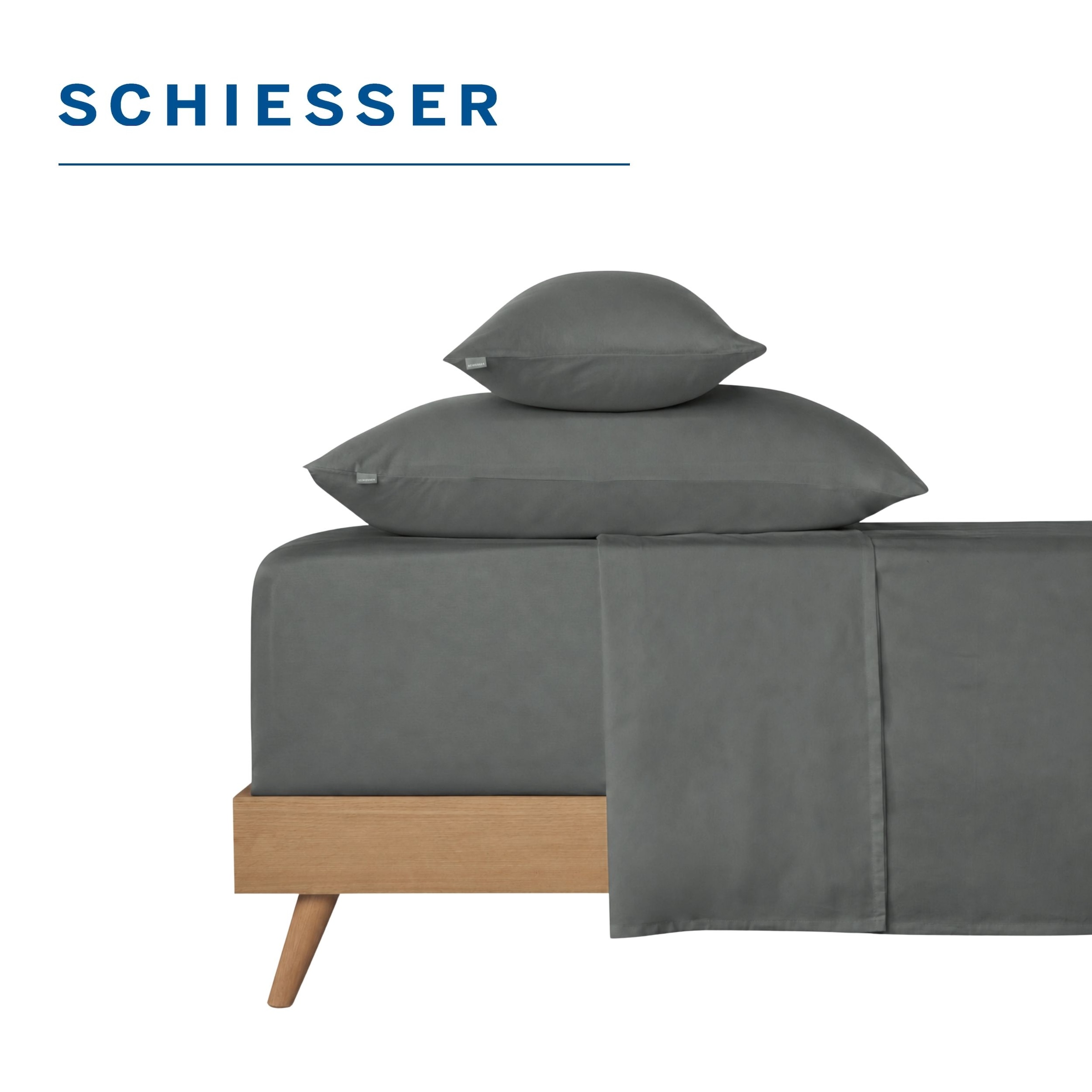 Schiesser Bettlaken »Smoothy aus glatter Baumwolle in klassischer, hotelinspirierter Optik« Oeko-Tex® zertifiziert
