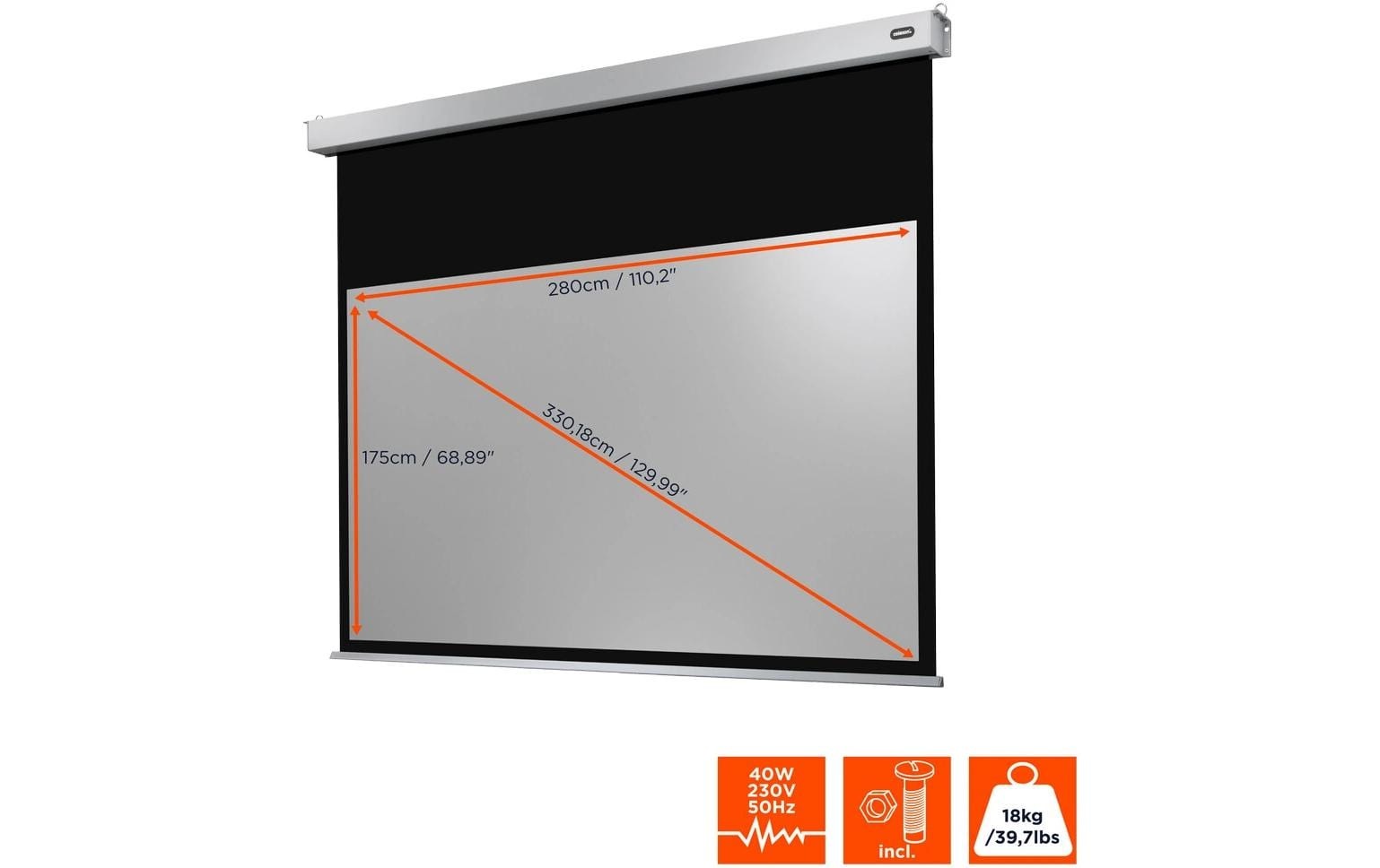 Celexon Motorleinwand »Pro Plus 280x175 cm«