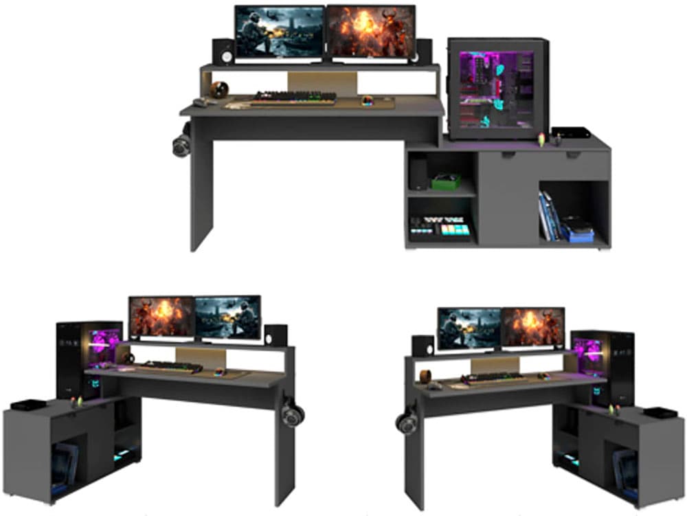 Parisot Table de gaming »Work 11« Set, Ecklösung möglich, 2 cuis tlg.