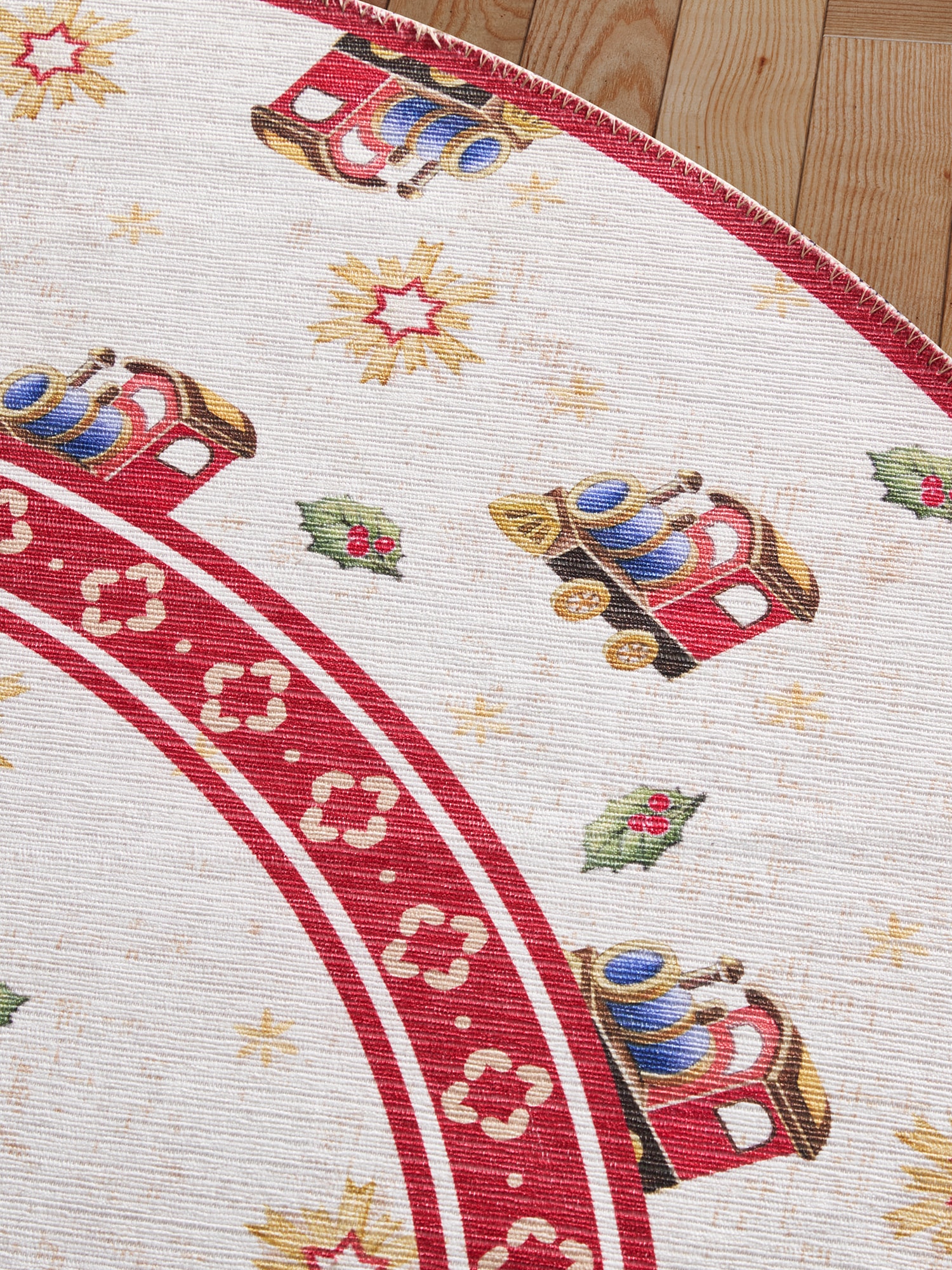 Villeroy & Boch Tapis »Toy's Delight Limited Edition Santa Claus« Rond 3 mm Höhe Limited Edition, Weihnachten, Wohnzimmer, Baumrock, Waschbar, Rund