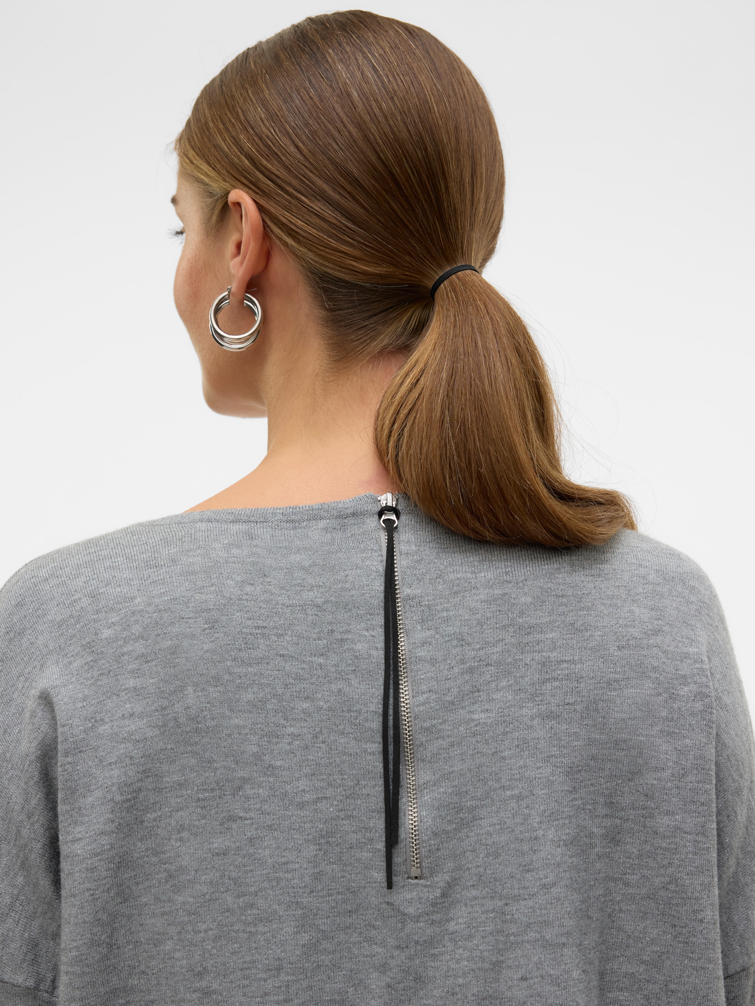 Vero Moda Rundhalspullover »VMBREEZE AURA LS ZIPPER BLOUSE NOOS«