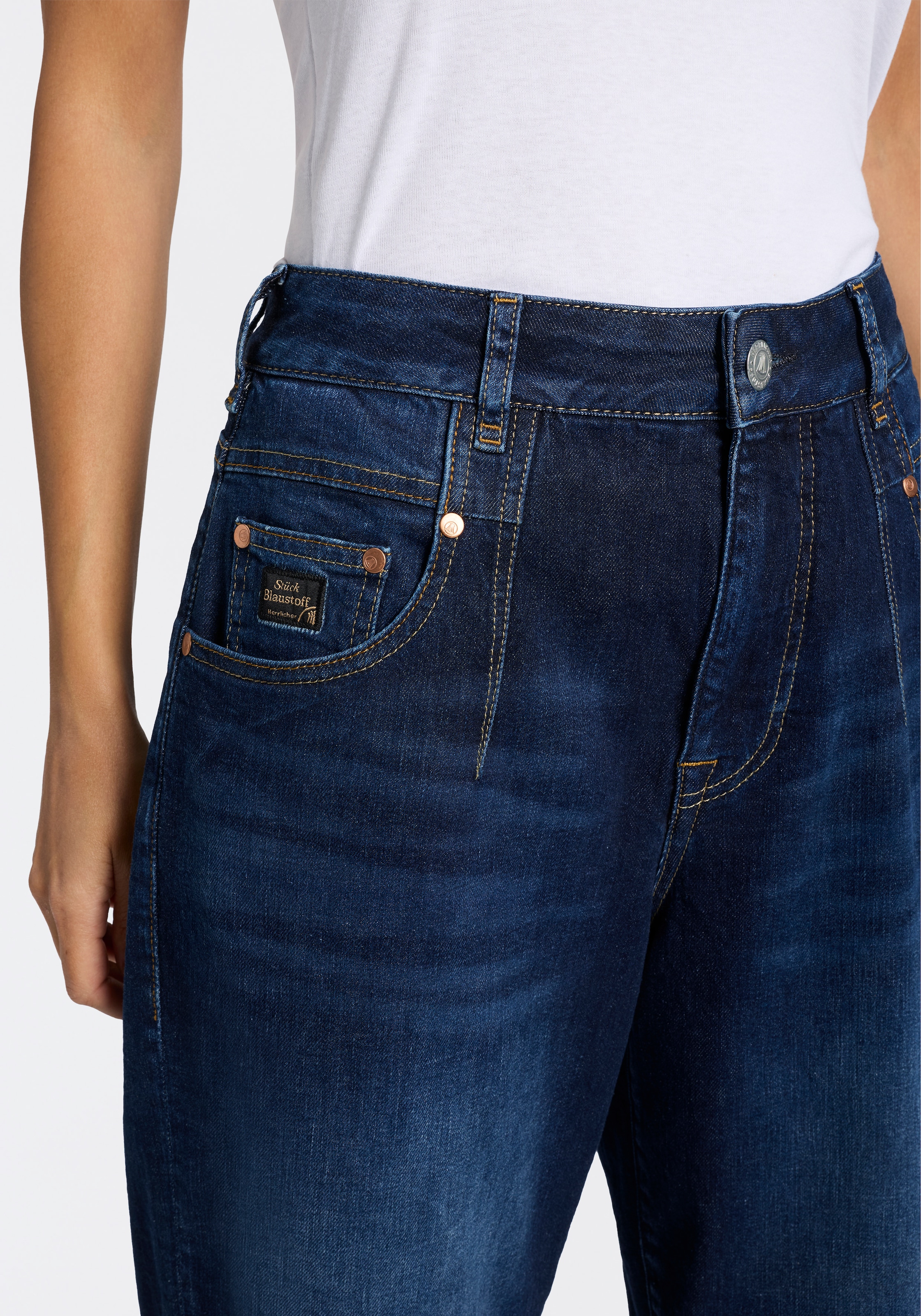 Herrlicher 5-Pocket-Jeans »Brooke Denim Stretch« im Loose Fit, Cropped-Länge