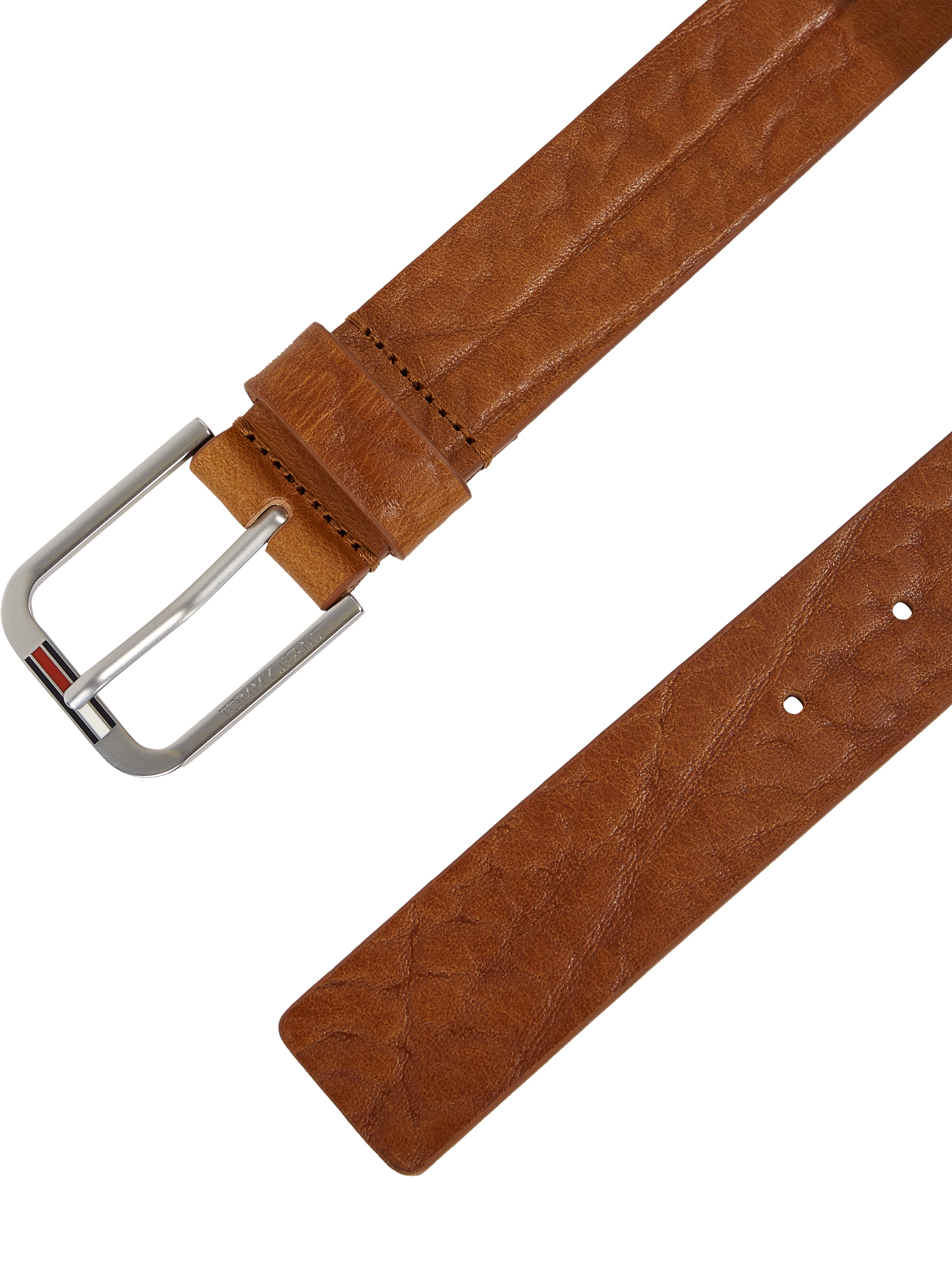 Tommy Jeans Ledergürtel »TJM AUSTIN TEXTURE 3.5 cm breit« Label auf der Schliesse, genarbtes Leder