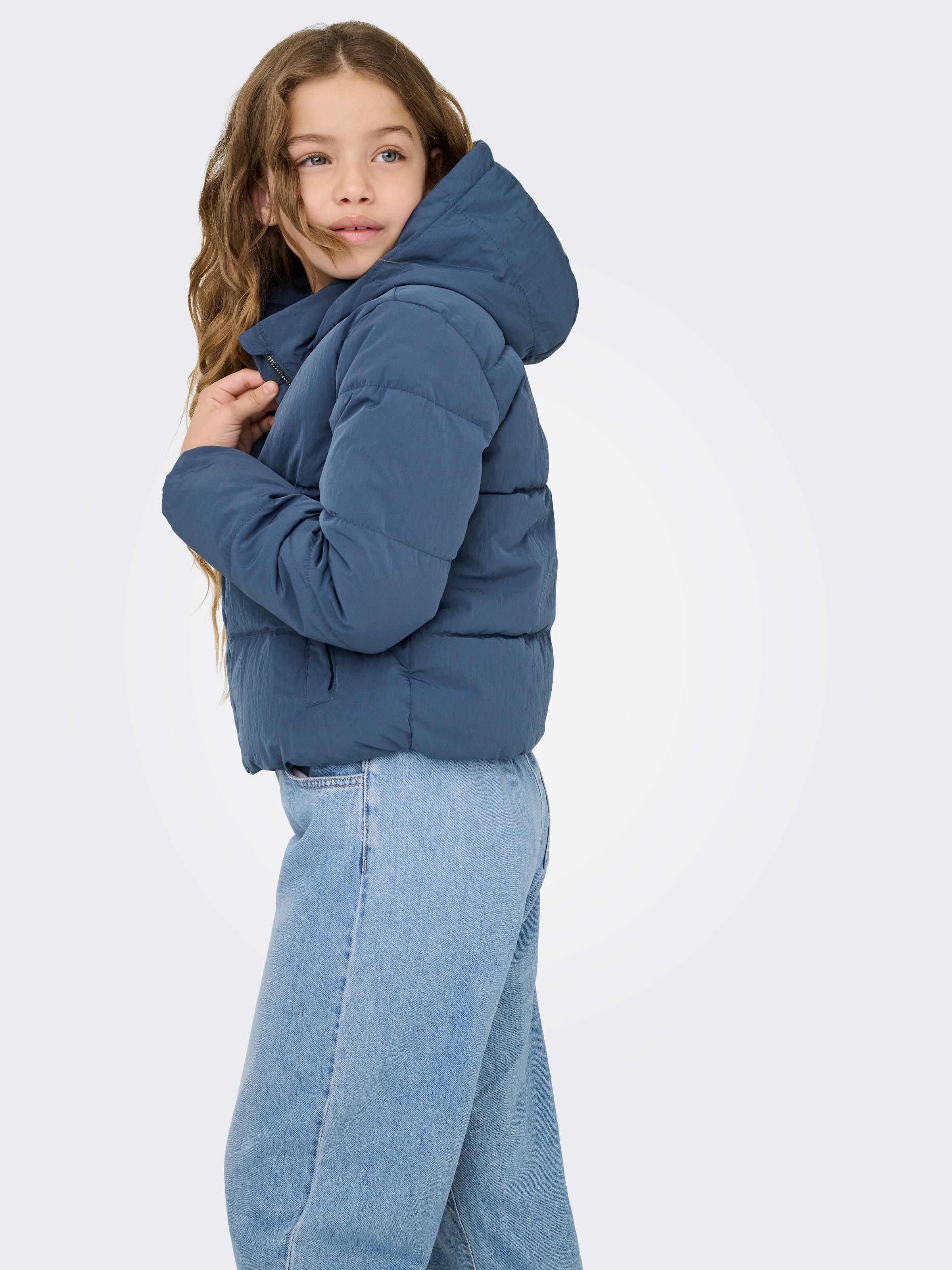 KIDS ONLY Steppjacke »KOGDOLLY SHORT PUFFER JACKET OTW« mit Kapuze