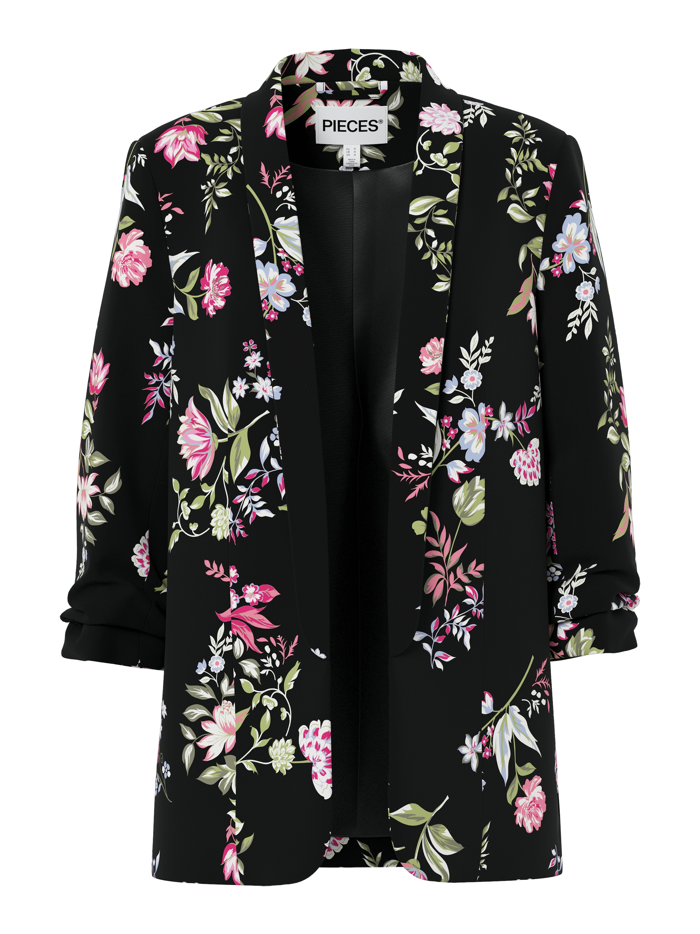 pieces Blazer chemisier »PCBOSELLA 3/4 PRINTED BLAZER NOOS« avec manches 3/4