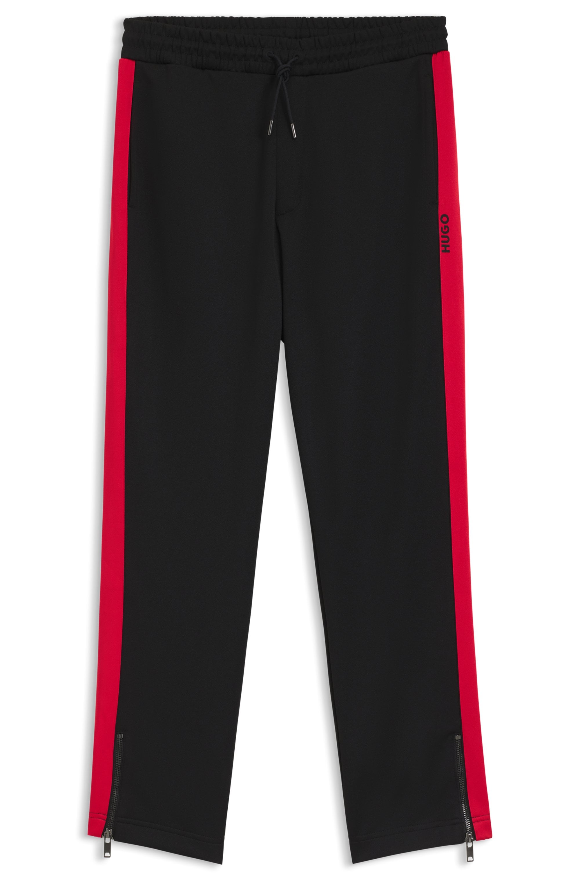 HUGO Pantalon sweat »Dolos«  Reissverschlüsse am Saum, Relaxed Fit, Logo-Tape