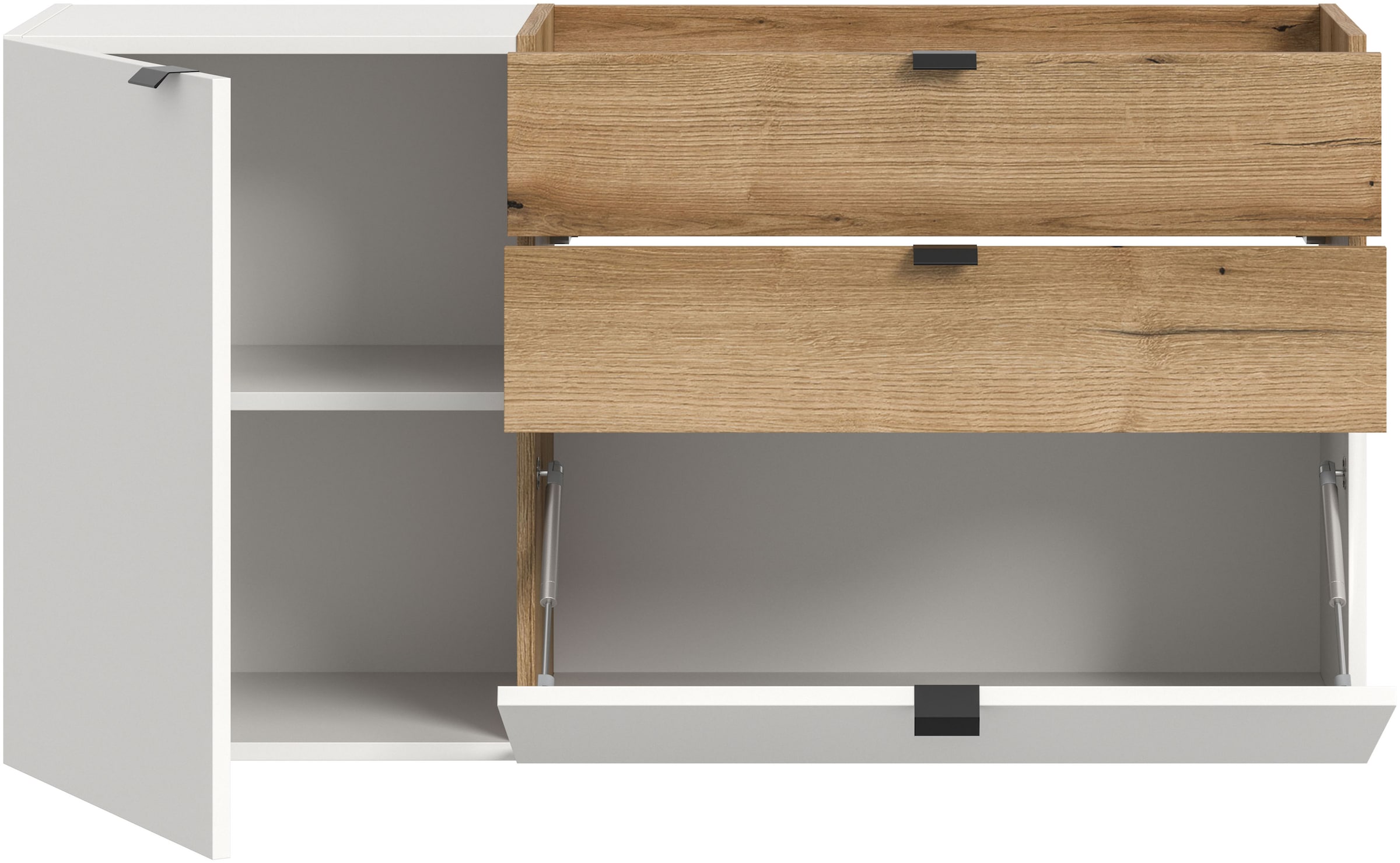 Home affaire Garderobenschrank 1 Stk. tlg. Oran, Hängekommode, Schubladen, Tür, Klappe, Evoke Oak NB, Ablagefach