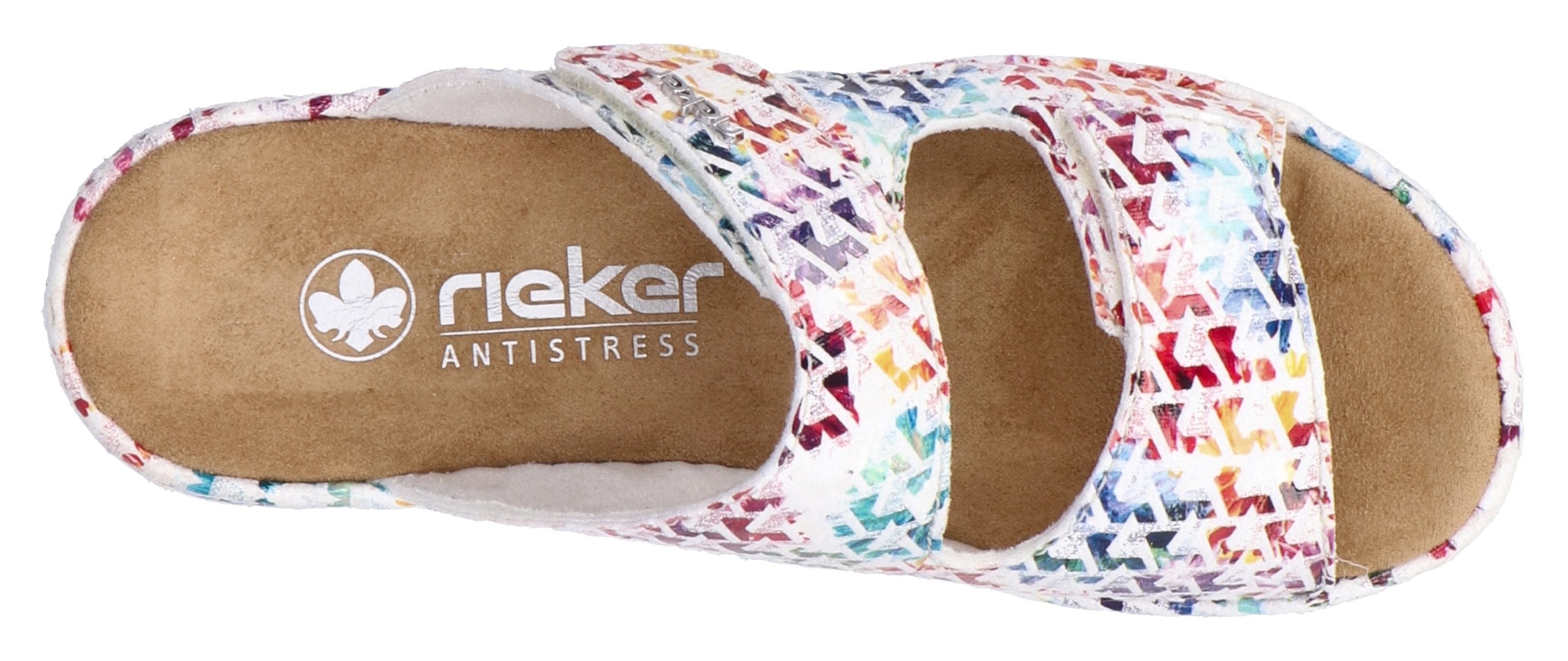 Rieker Pantolette  Sommerschuh, Schlappen, Hausschuh mit modischer Plateausohle