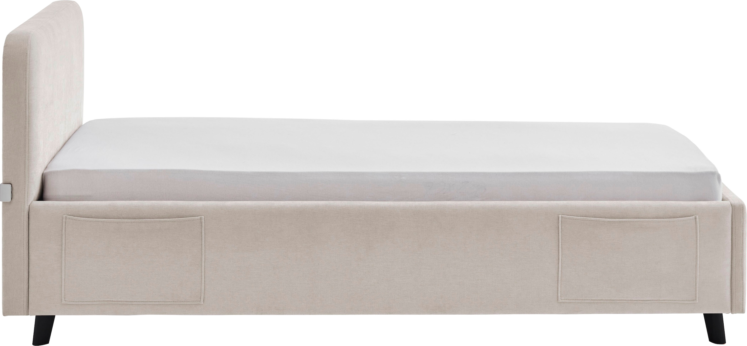 meise.möbel Lit d'enfant »COSY in de Breiten 90, 120 & 140 erhältlich, wahlweise mit Bettkasten« disponible avec pied en bois noir ou chêne, incl. prise USB