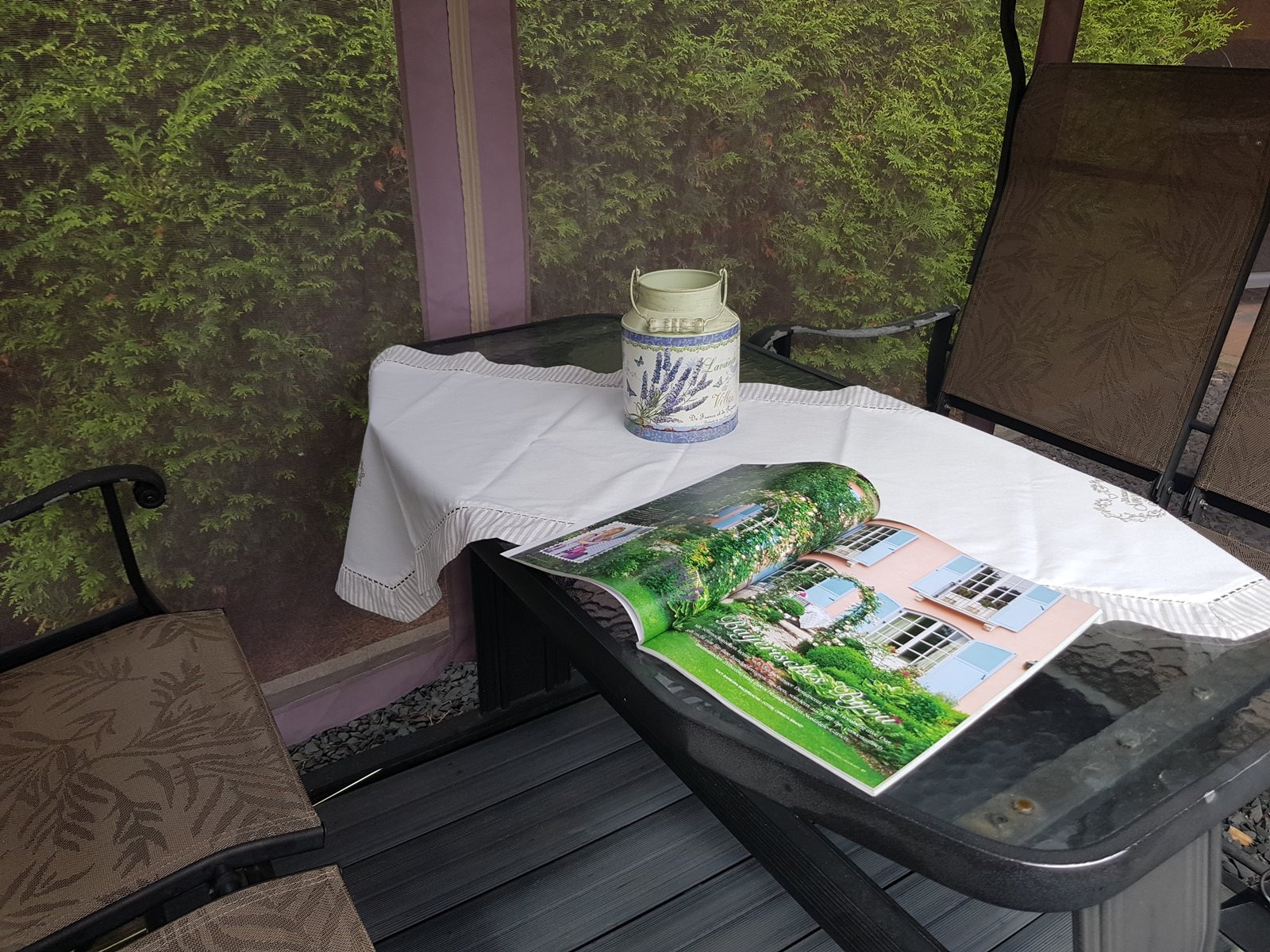 Ambiente Haus Vase décoratif »Lavendel - Milchkanne«